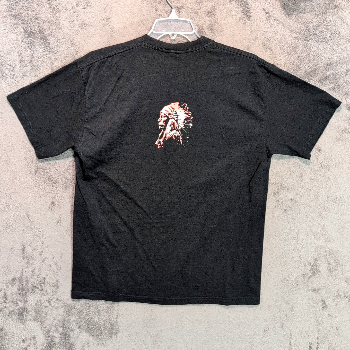 Indian Chief Shirt Adult Extra Large Black Graphic Pop Art Screen Print Mens