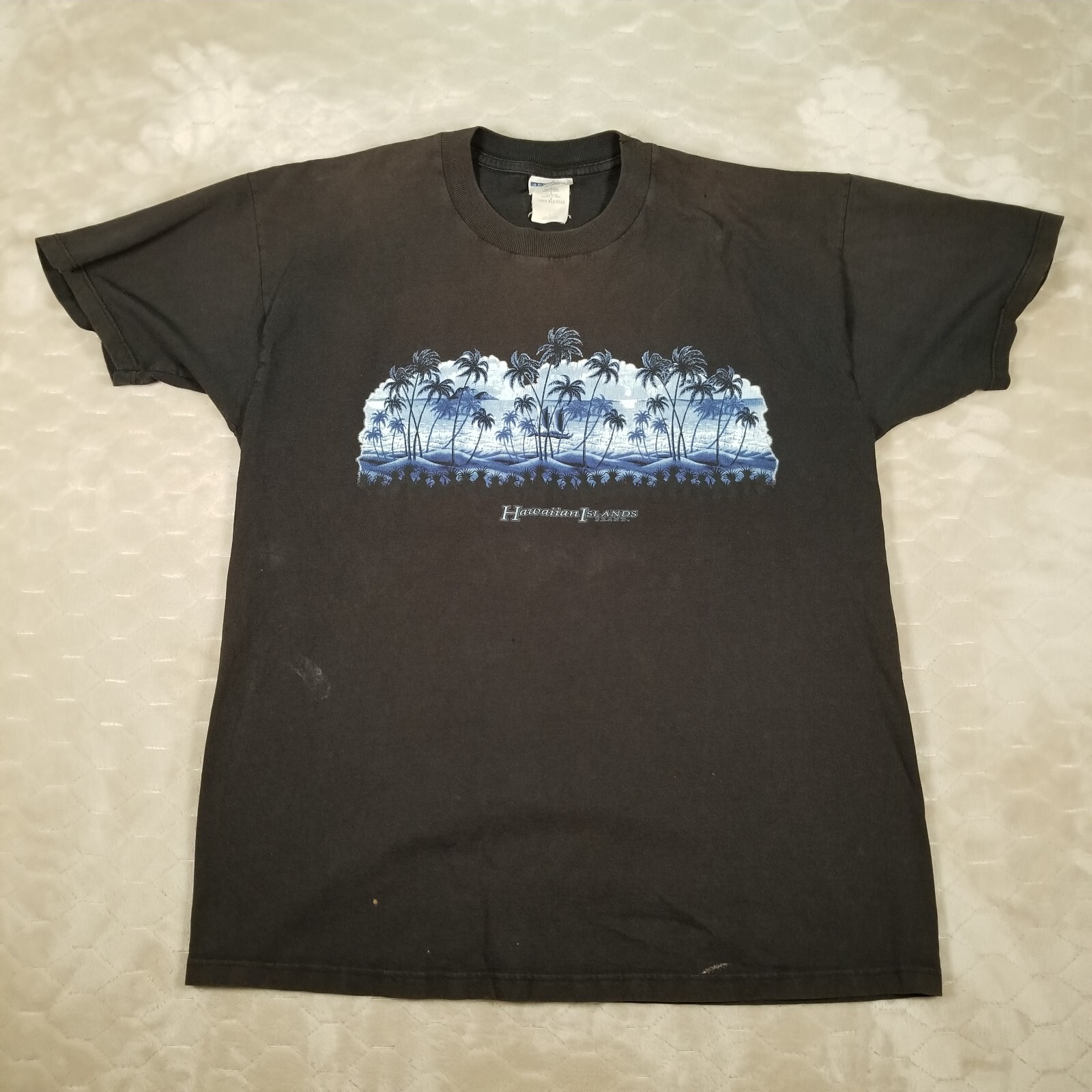 VTG Hawaiian Island Brand Shirt Sz Lg FADED WORN See Pics