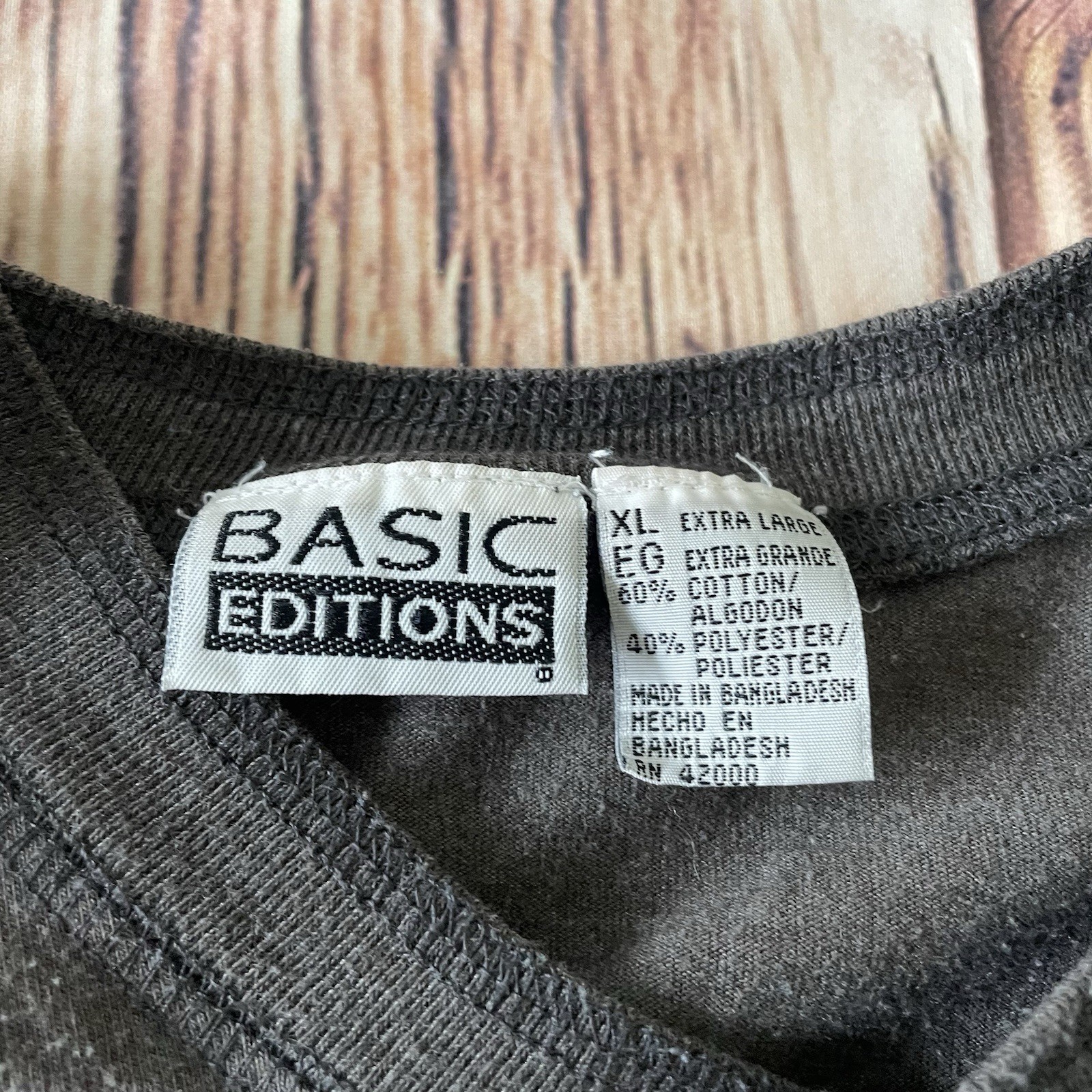 Dexter Morgan Kill Shirt Basic Editions Mens Size XL Brown Heather L/S Henley