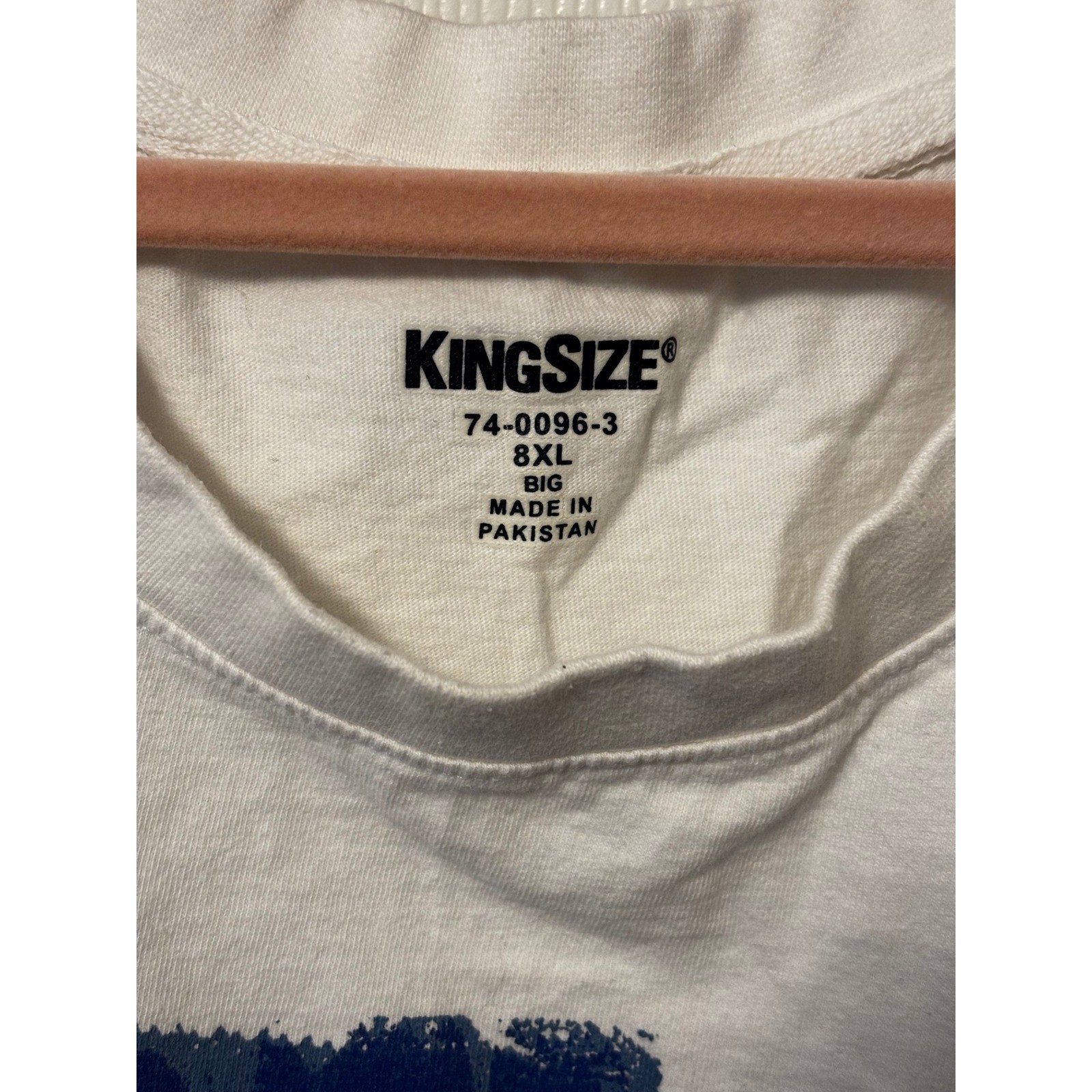 KingSize Mens 8XL White Guitar American Flag Graphic T-Shirt Big and Tall Cotton