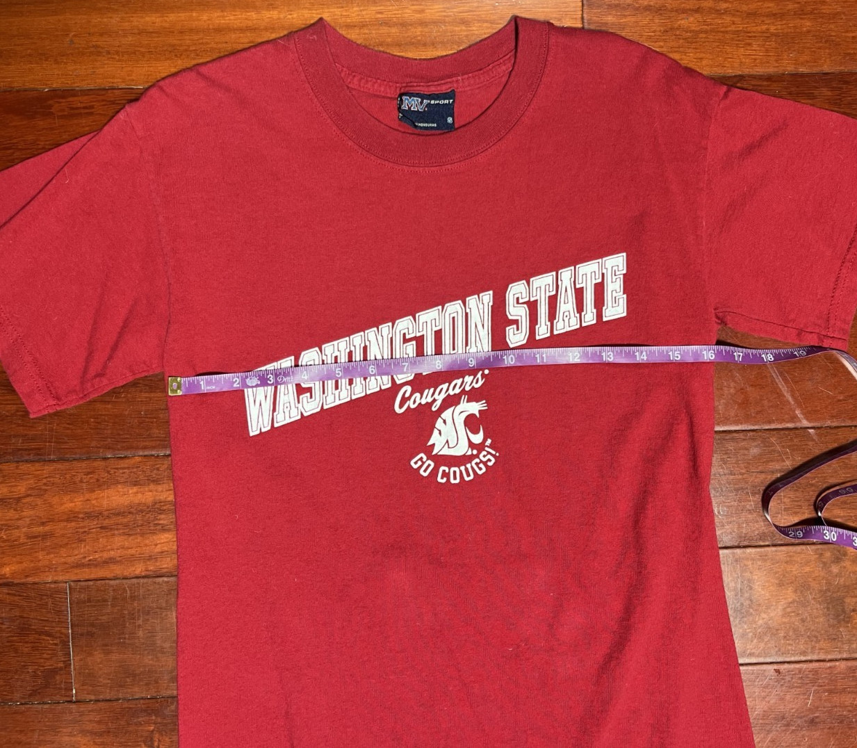 Y2K 2000s Washington State Cougars Cotton T-Shirt Size S MV Sport
