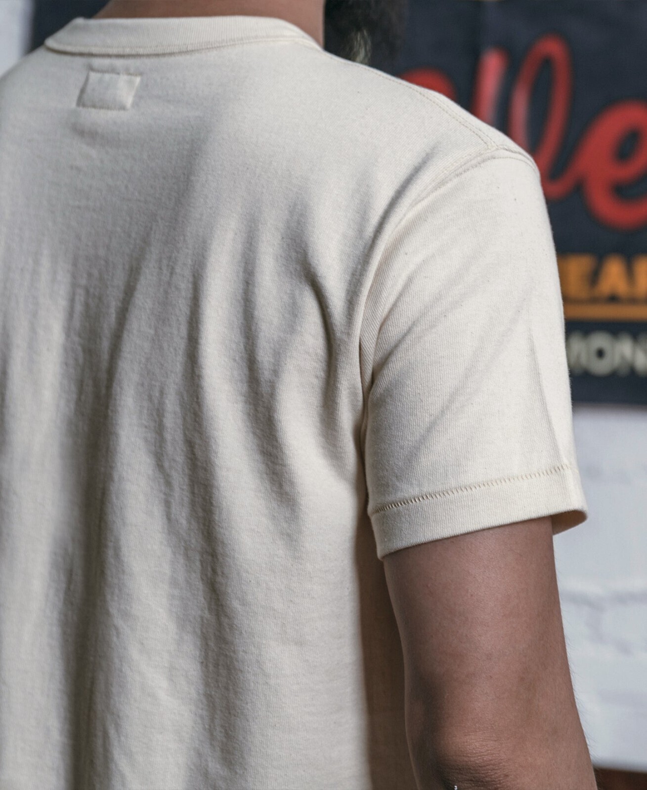 BRONSON Heavyweight Basic t Solid Cotton Loopwheel Tubular Athletic t Shirts Tee