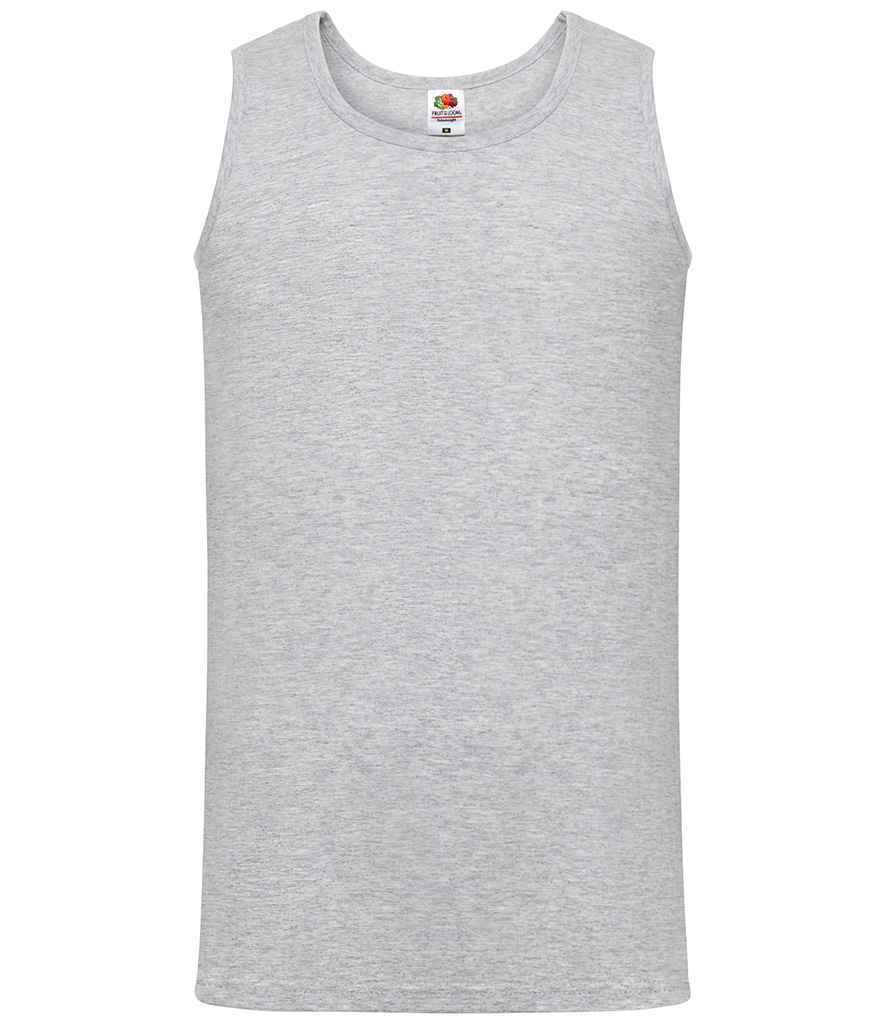Pack of 1/3/5 Fruit of the Loom Plain Athletic Vest 100% Cotton – S-2XL