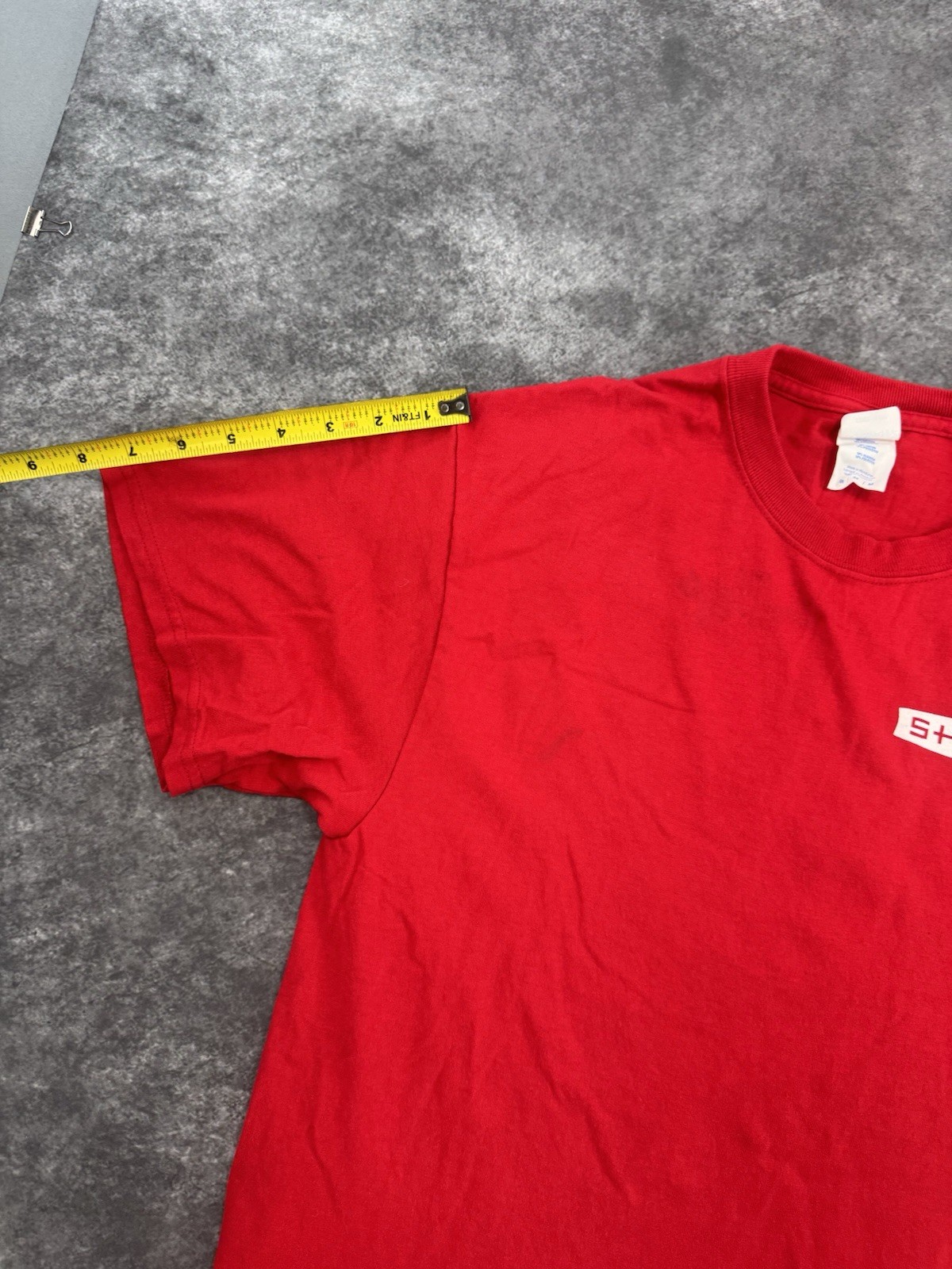 Loomstate Sheetz T-Shirt Mens Medium Double Sided Graphic Print Red Top 100 NEWW