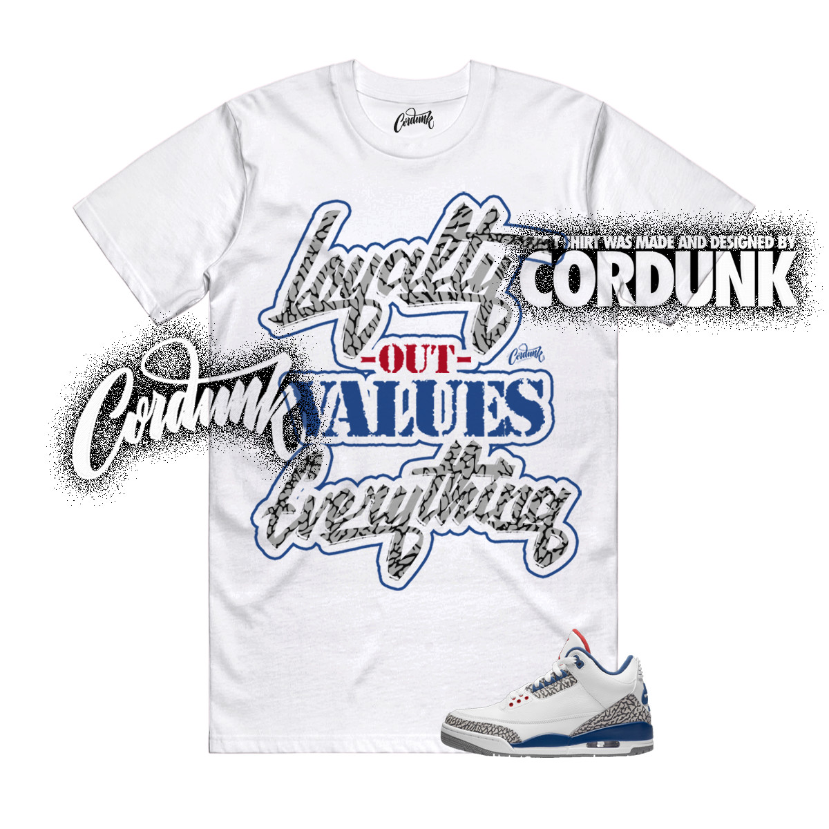 3 True Blue Cement Grey Varsity Red Royal OG 2026 T Shirt Match LYLTY