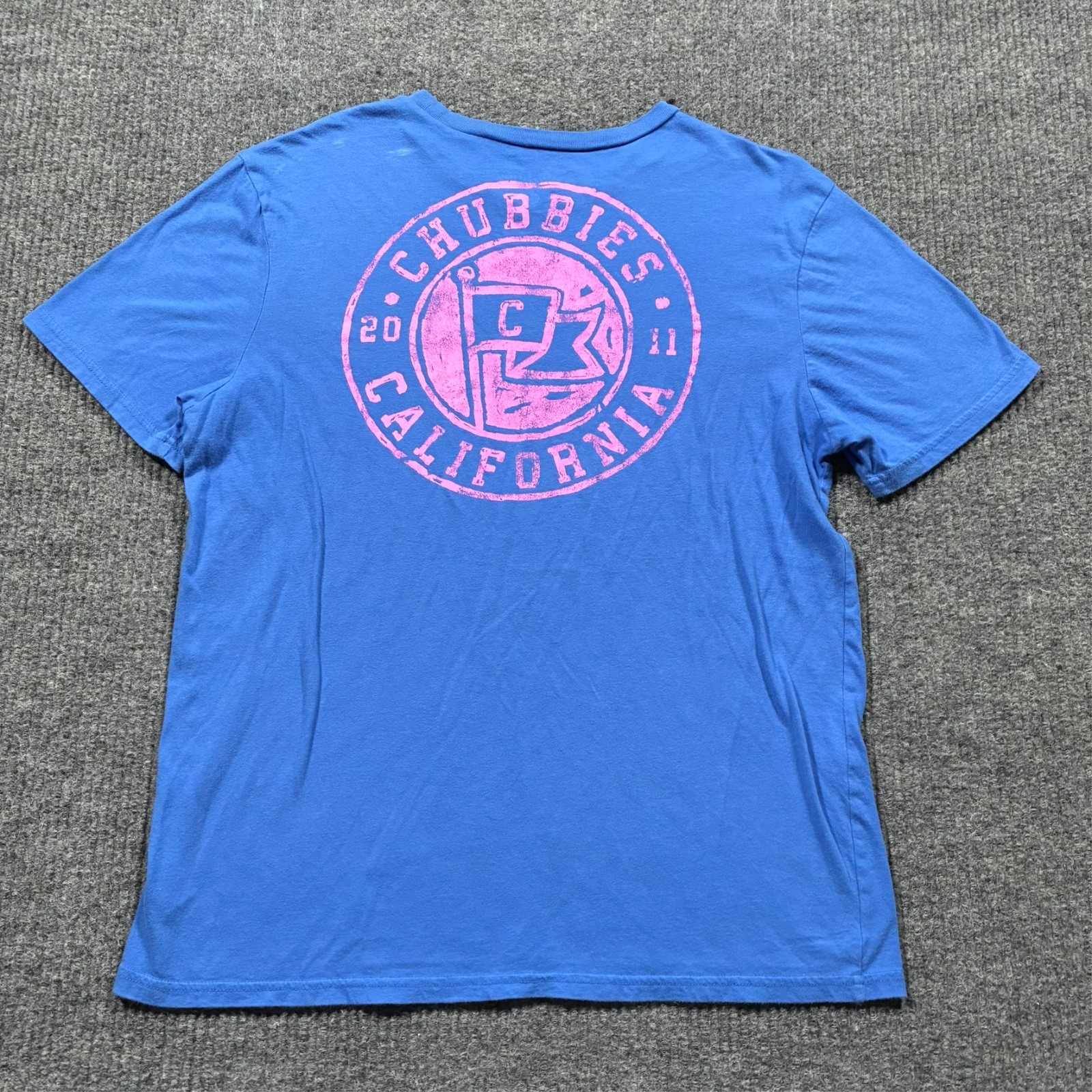 Chubbies California The Weekend Has Arrived Mens T-Shirt M Blue Short Sleeve