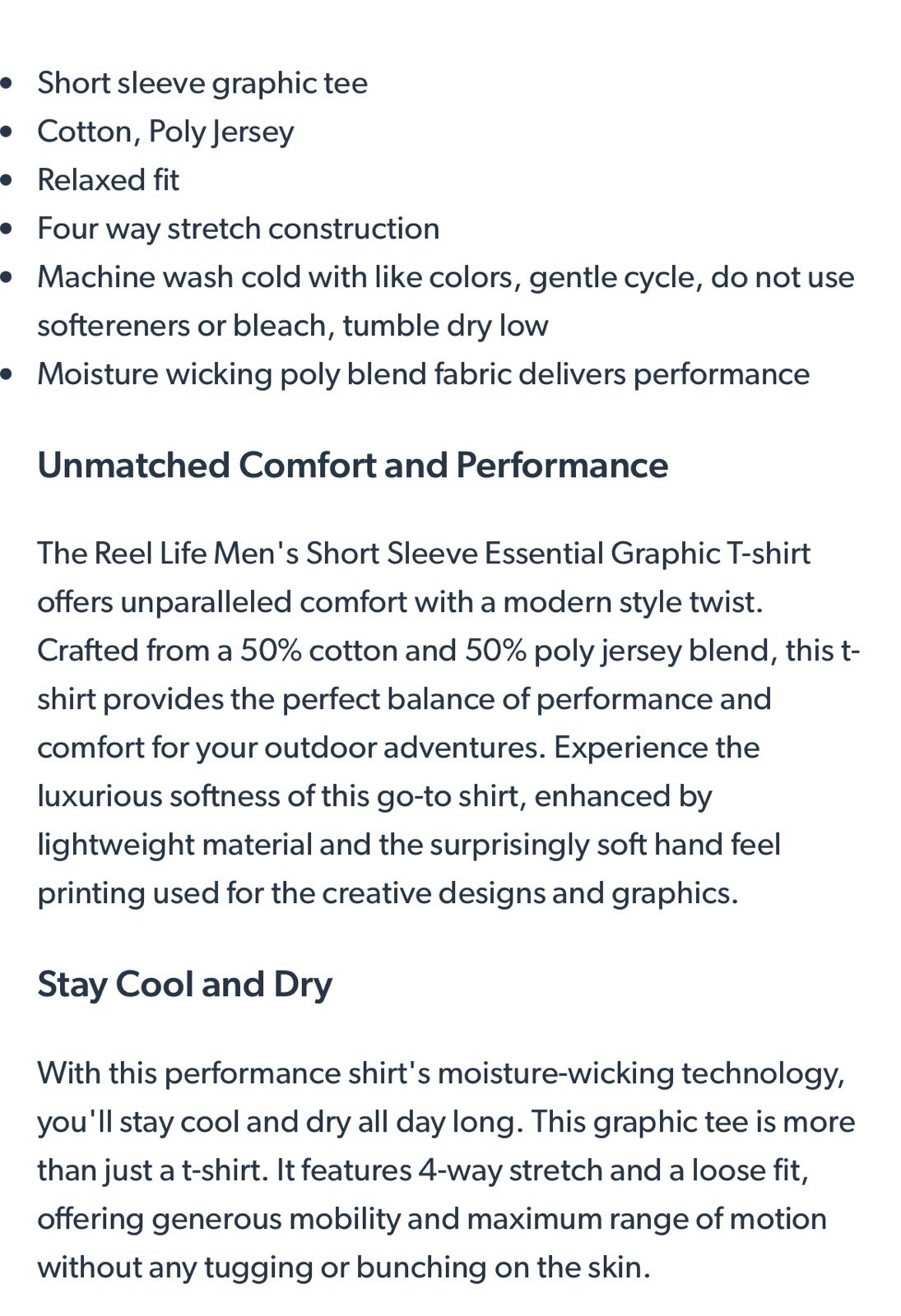Reel Life Tshirt Mens Size XL Short Sleeve Relaxed Fit Graphic Double Sided New