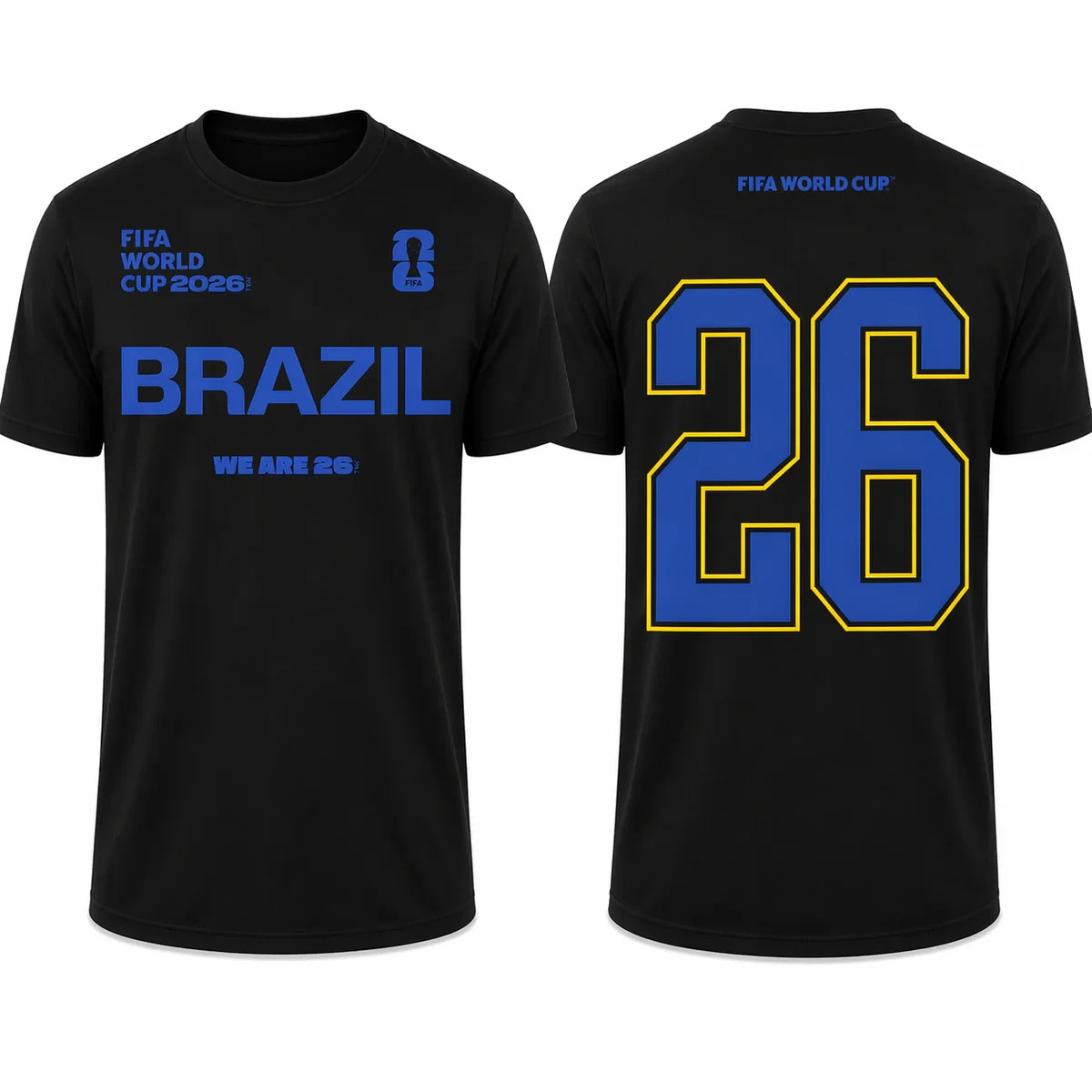 FIFA World Cup 2026 Brazil Shirt – Official “We Are 26” Team Brazil T-Shirt