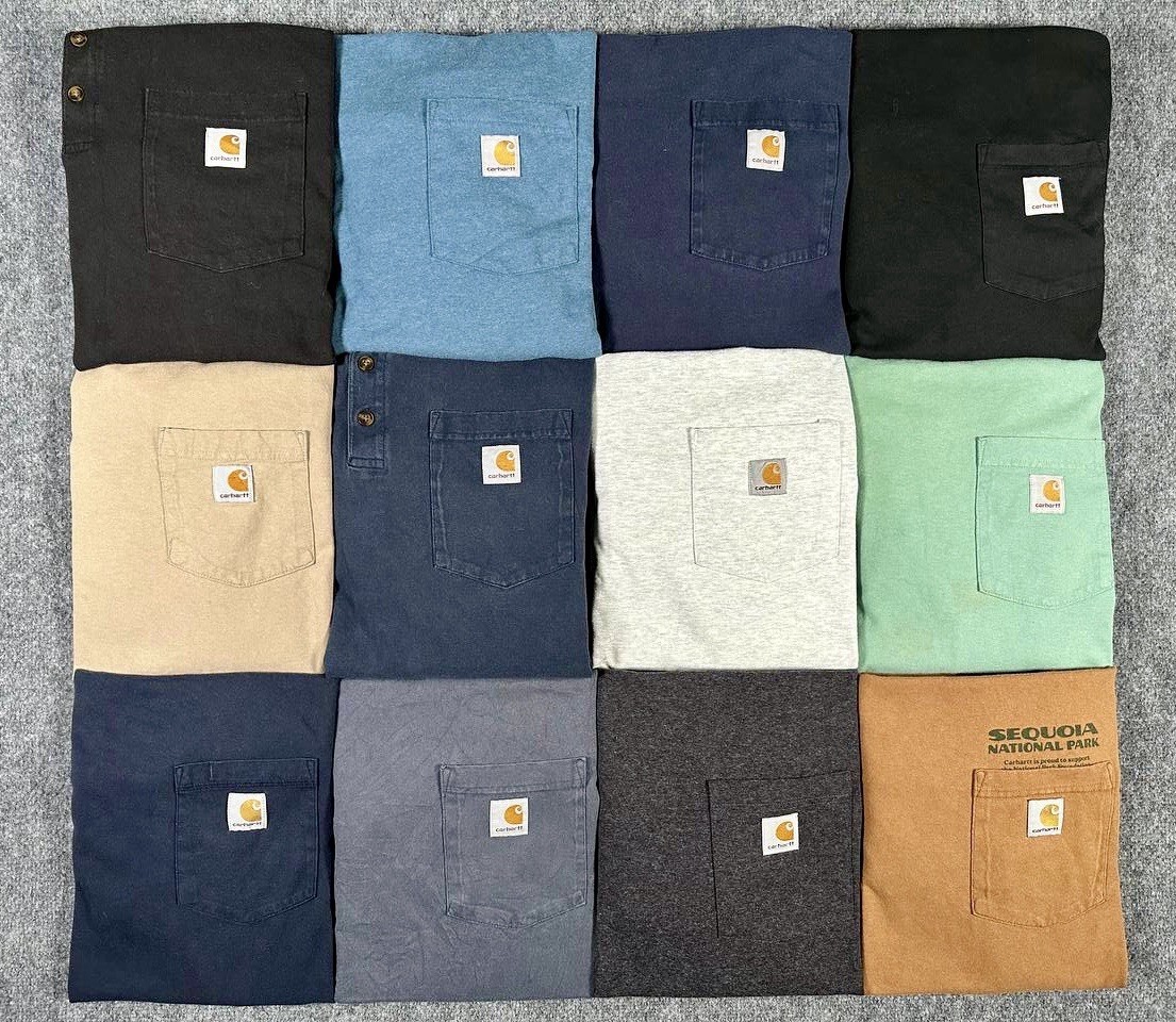 Carhartt Pocket Tee Bundle Lot of 12 Size XL Workwear T Shirts USA Mix