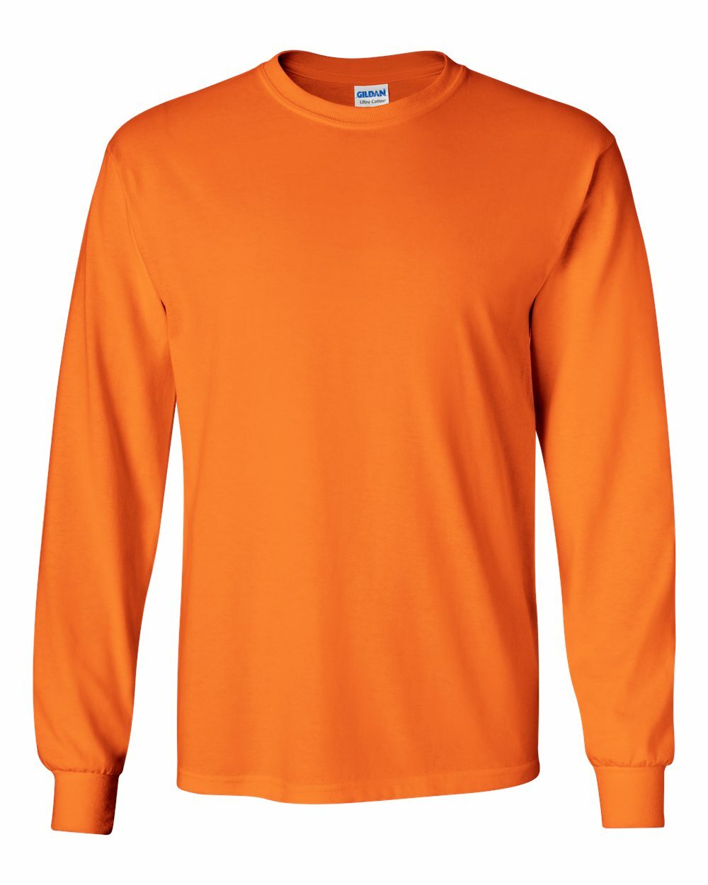 Gildan Men’s Ultra Cotton 6 oz. Long-Sleeve T-Shirt G240 Safety Orange Medium