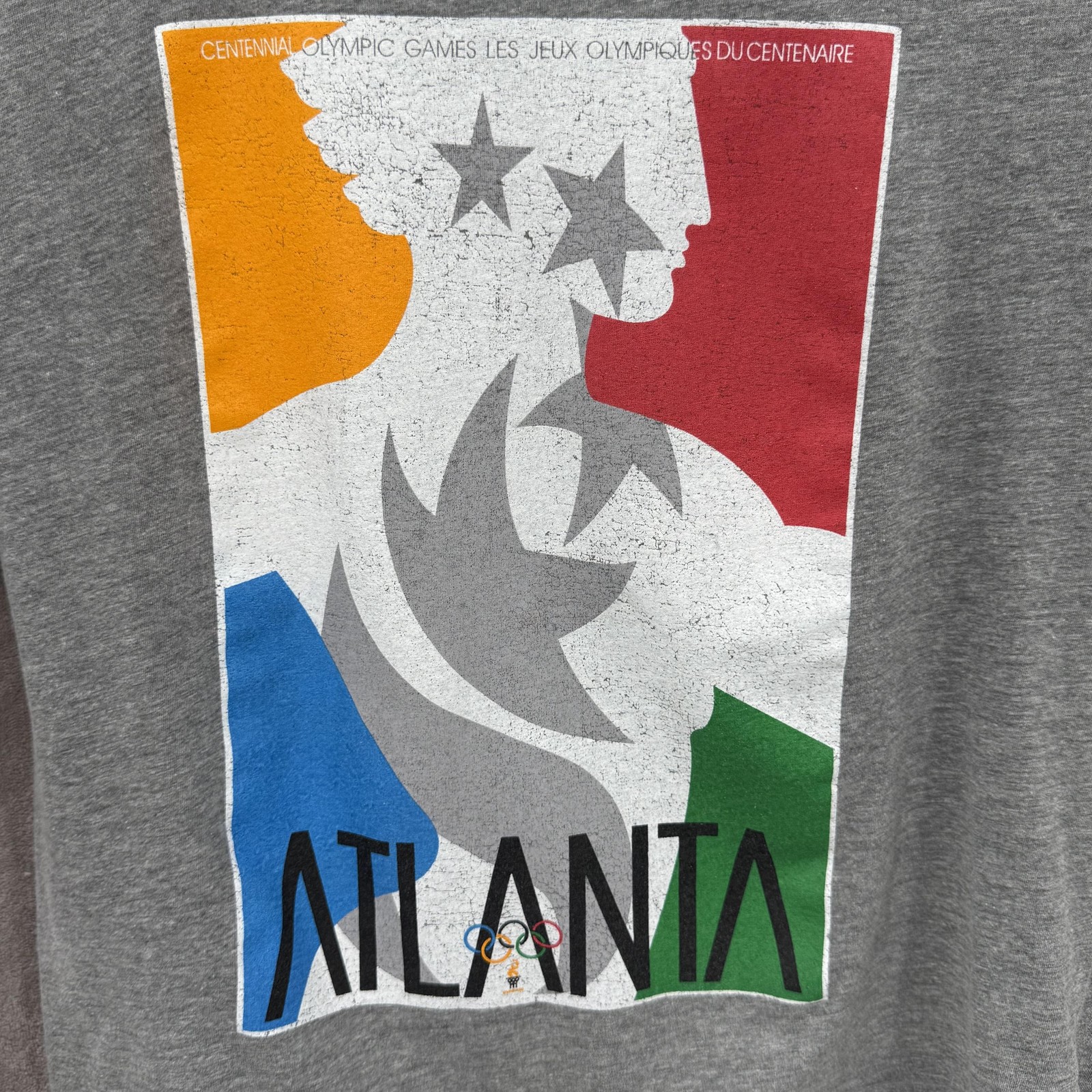 Outerstuff Shirt Mens XS Gray Atlanta Centennial Olympic Games Graphic Tee