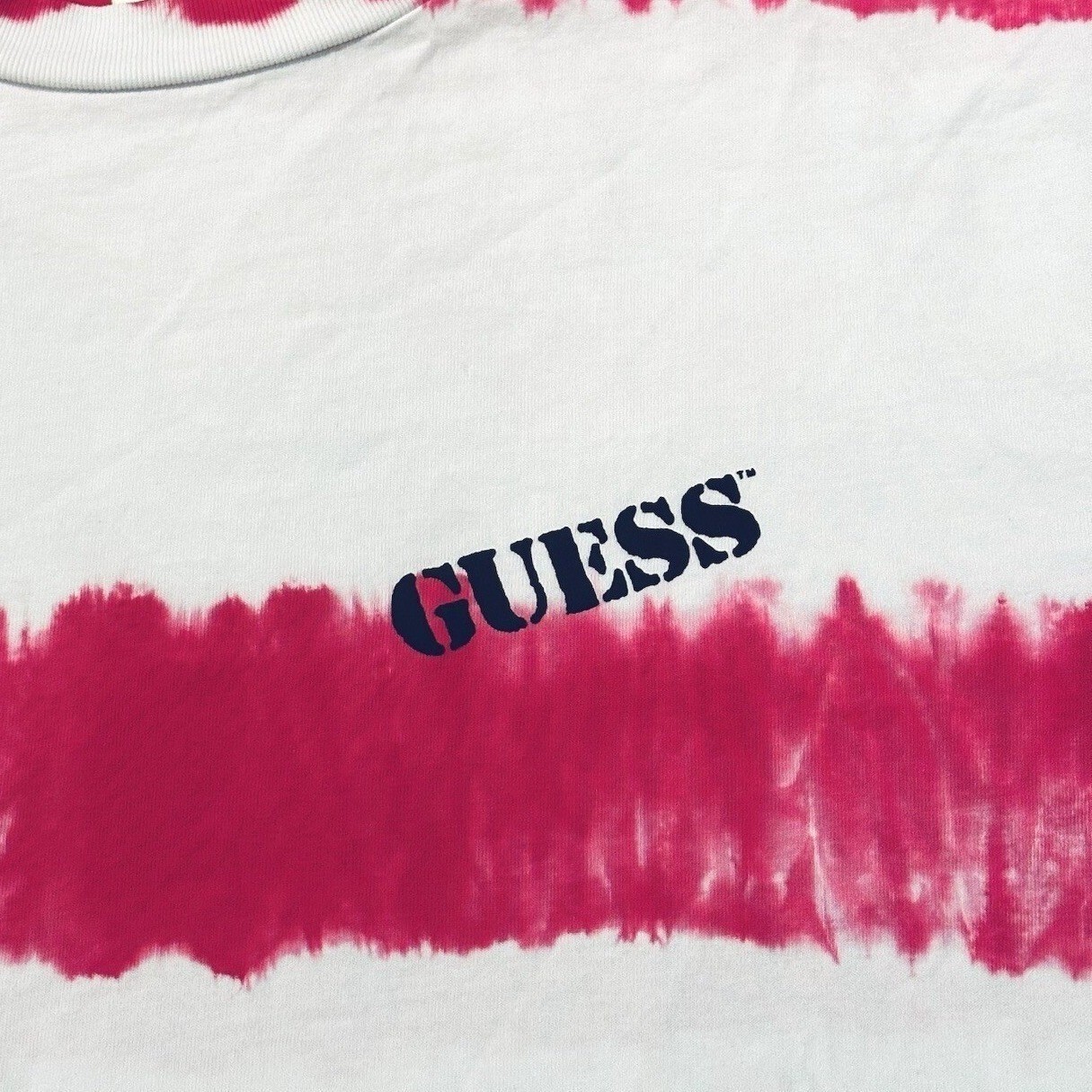 Guess Originals Tie Dye Striped Retro 90s Streetwear T-Shirt Size Small