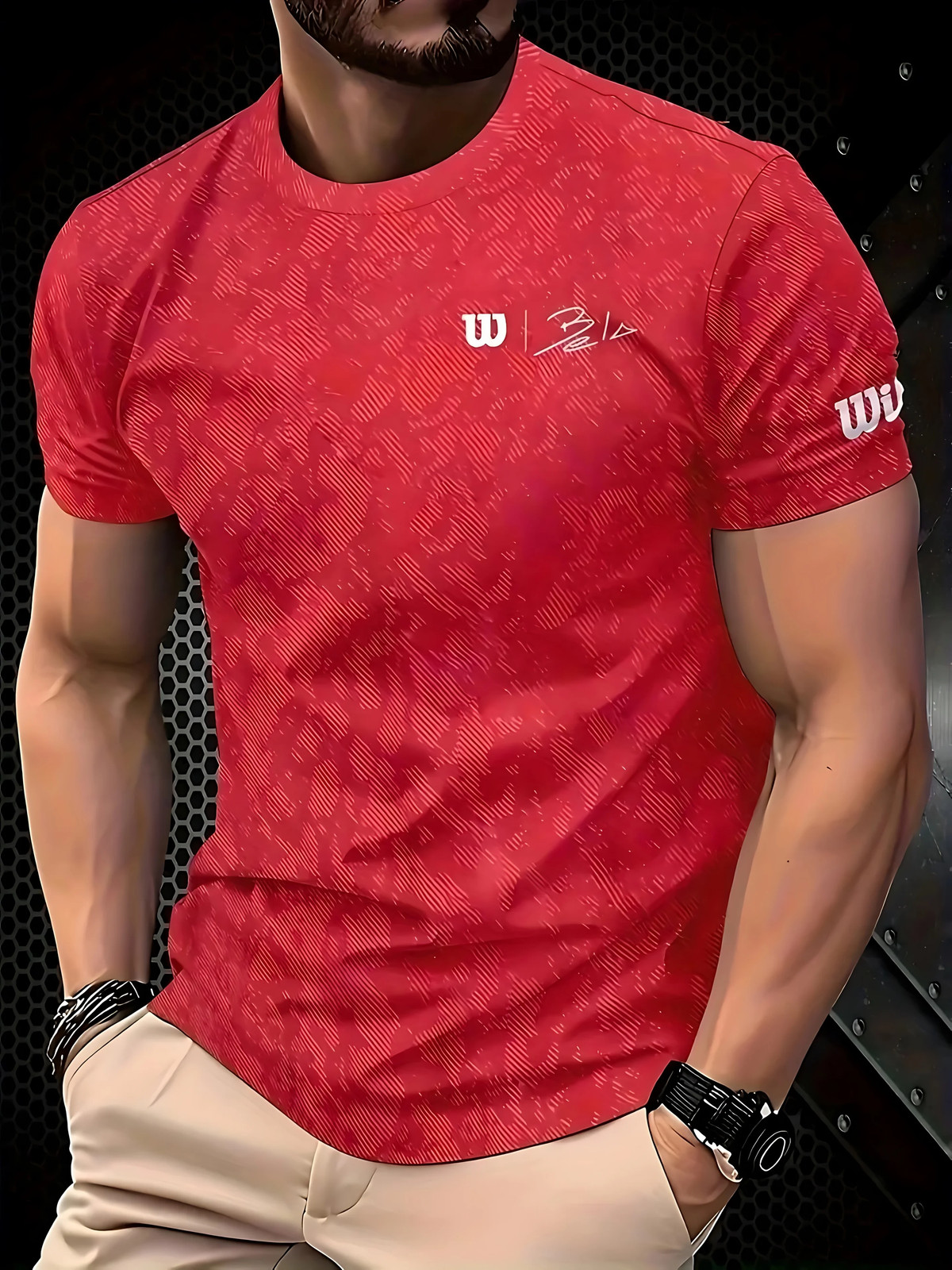 New men’s T-shirt for Summer 2026 quick-drying tennis breathable sportswear