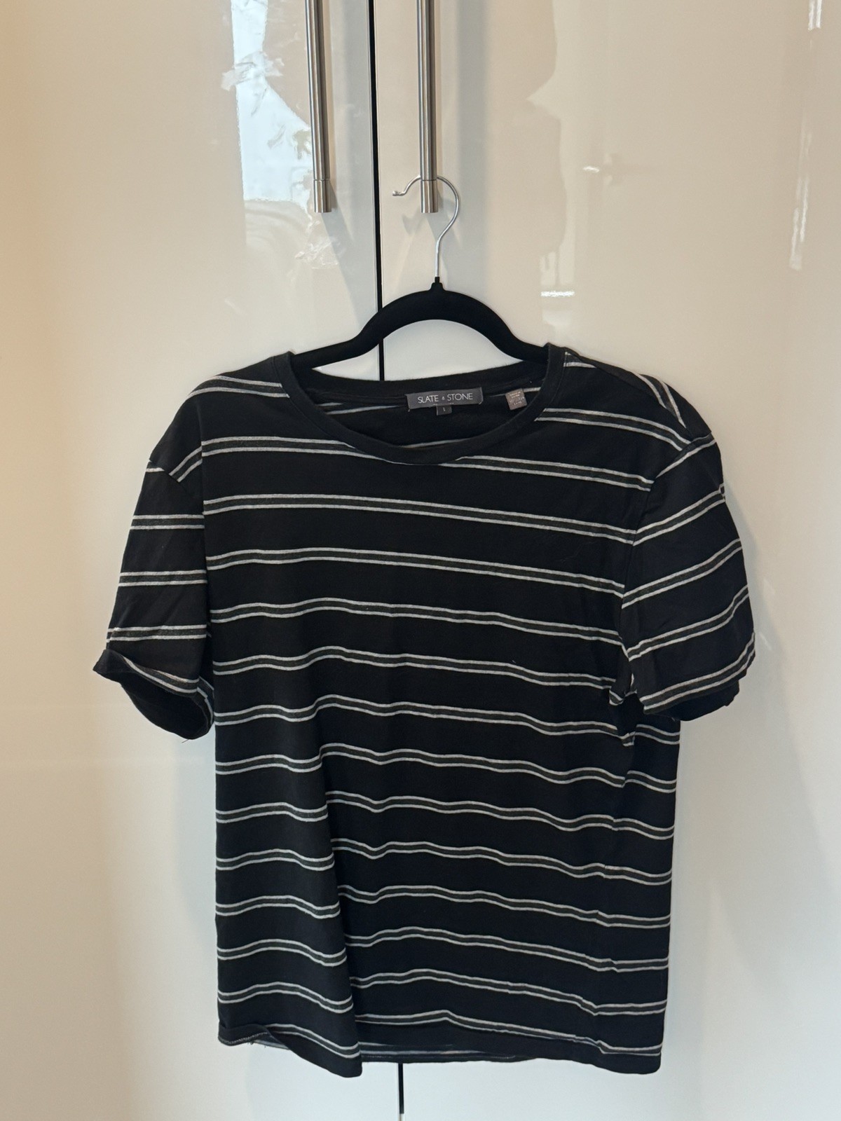 Slate & Stone Mens Short Sleeves Jersey Knit Construction T-Shirt Large L