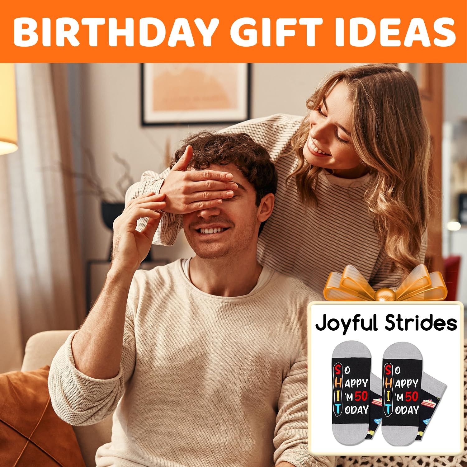 50th Birthday Gifts for Him – Her Socks for 50 Year Old Women Men Male, Happy…