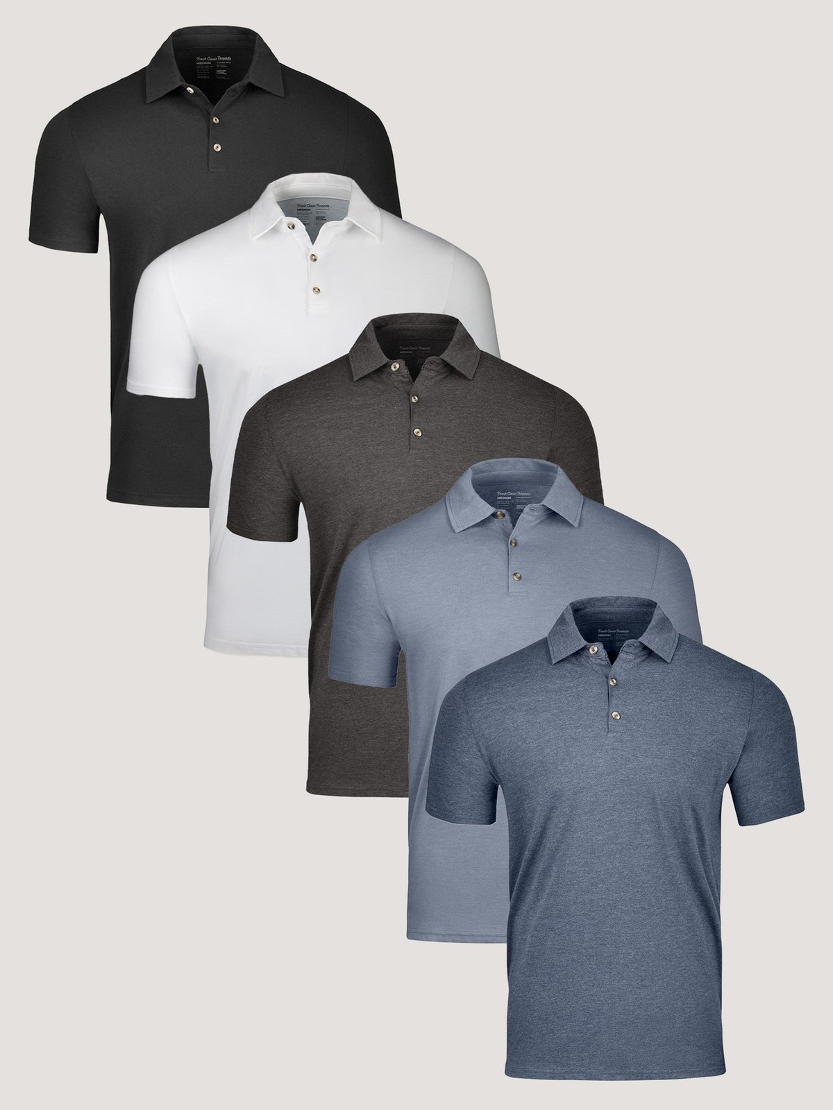 Fresh Clean Threads Best Sellers Polo 5-Pack – Regular FIT – SHIPS FREE!