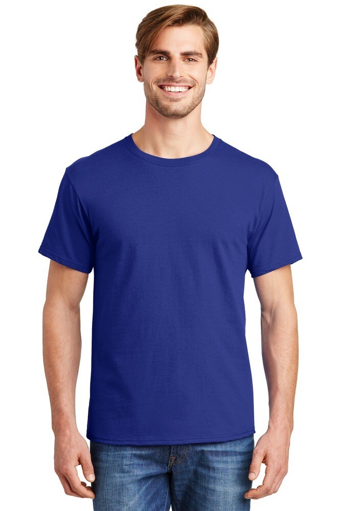 4 Pack Hanes 5280 Royal Mens Short Sleeve ComfortSoft Cotton T-Shirt XL