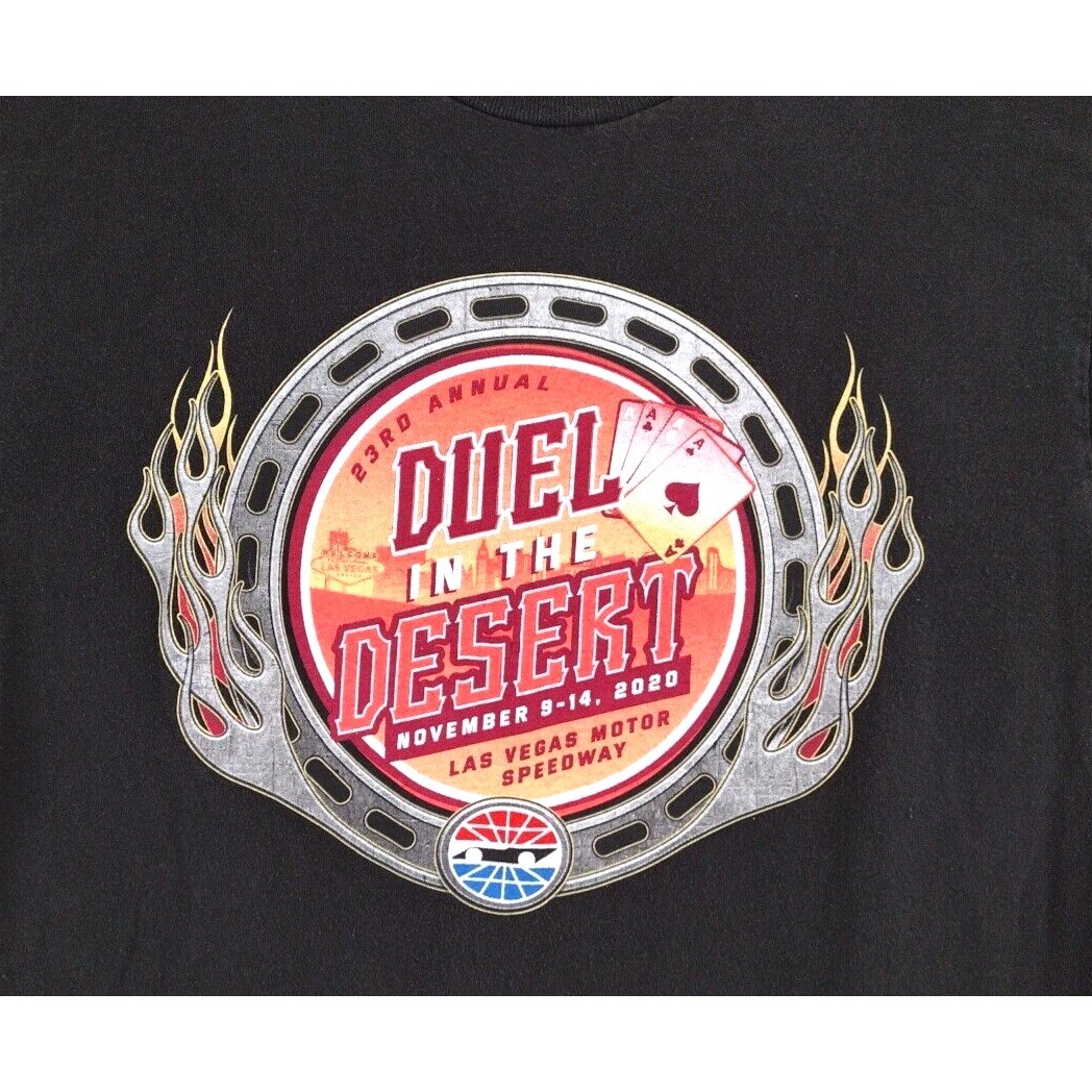 23rd Annual Duel in the Desert Las Vegas Motor Speedway T Shirt Mens Large Black