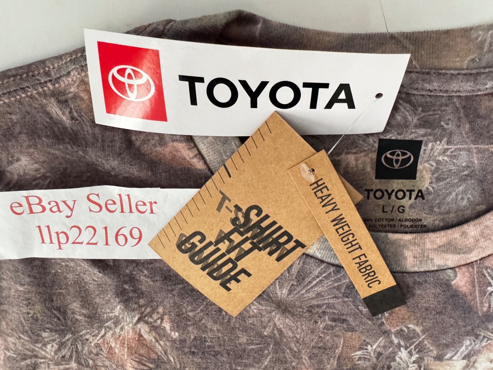 Official Licensed TOYOTA Camouflage Camo Crew T-Shirt (Men’s Large) New With Tag