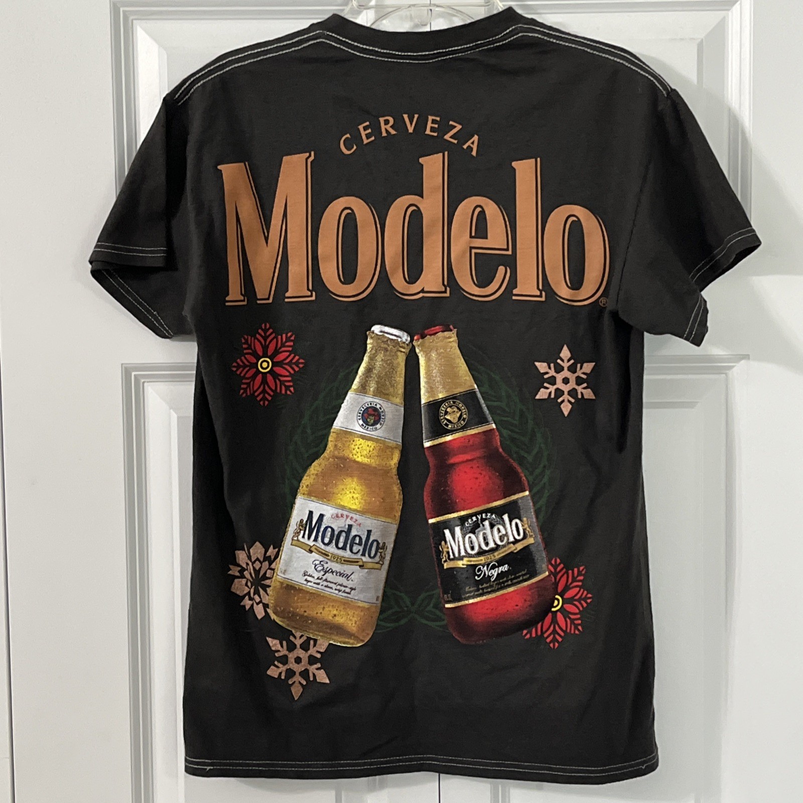 Cerveza Modelo Men’s Shirt 100% Cotton Black Size Small New