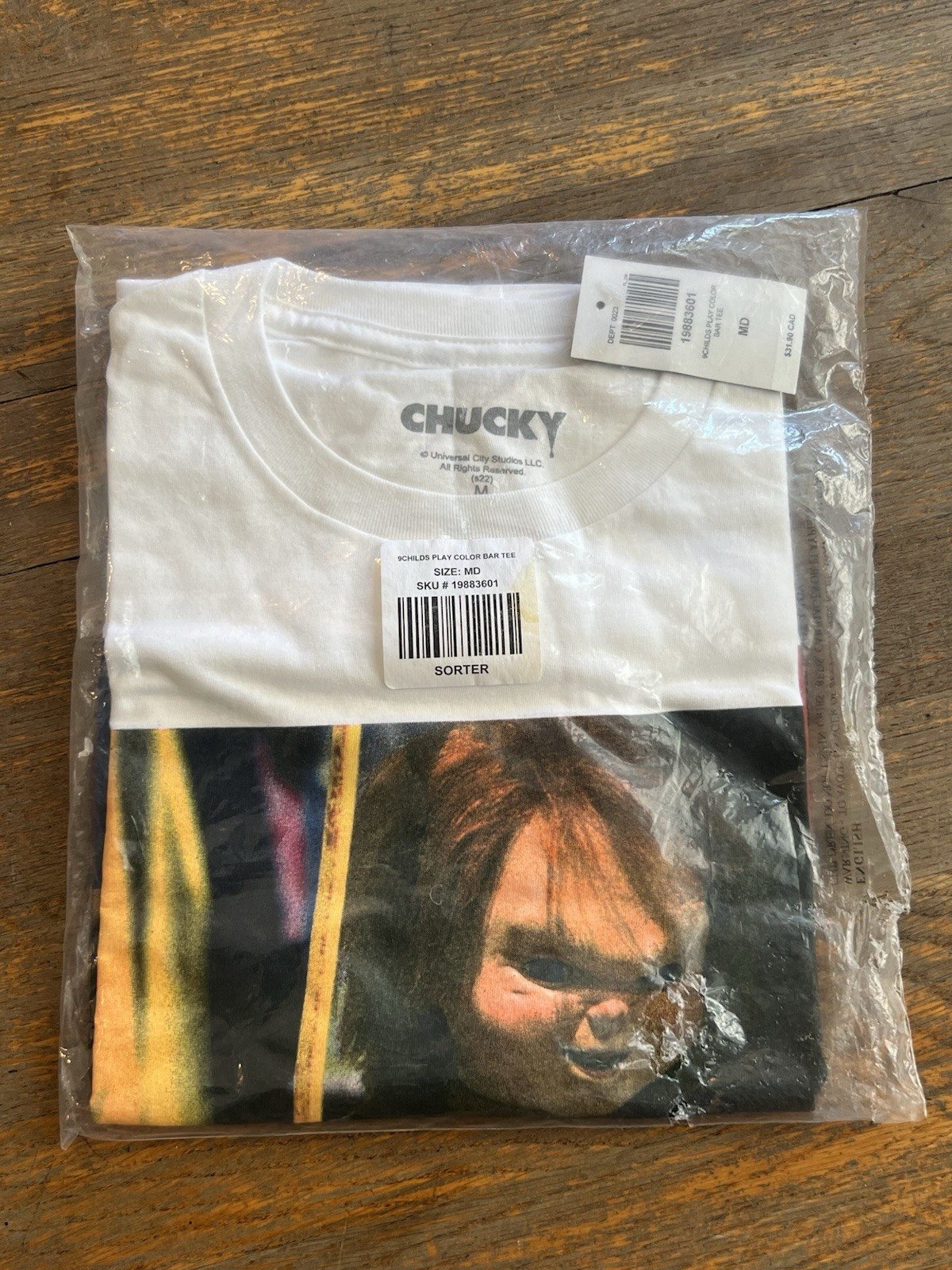 Chucky Childs Play Medium t shirt Universal Studios Hot Topic