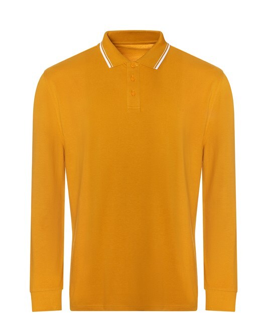Personalised Custom Just Polos Awdis Long Sleeve Tipped 100 Polo Casual JP103