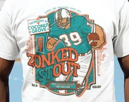Miami team Dolphin t shirt, super bowl LX, Larry Csonk, vintage 20s lot