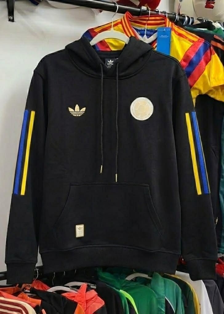 Buzo Colombia White Beige Gray Black 2026, Soccer Hoodie Colombia