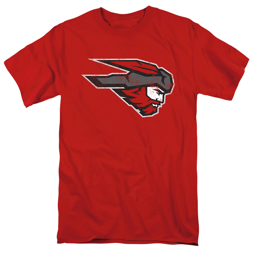 Western Colorado University Adult T-Shirt Distressed Primary Logo, Red, S-5XL