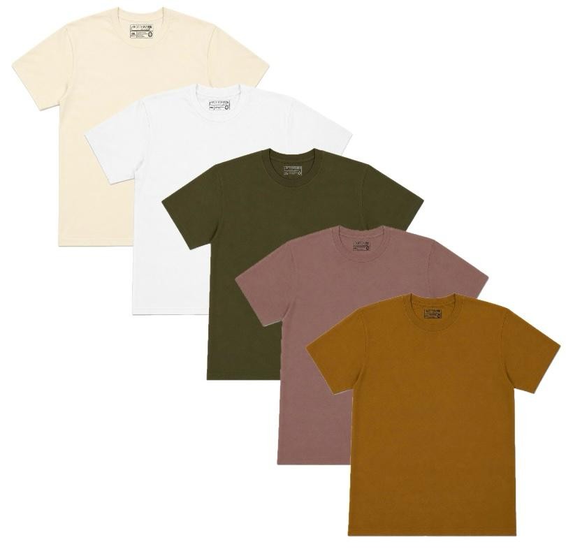 Men’s Plus Size 5 Pack T‑Shirts 100% Cotton Crew Neck Plain Tees 2XL‑6XL