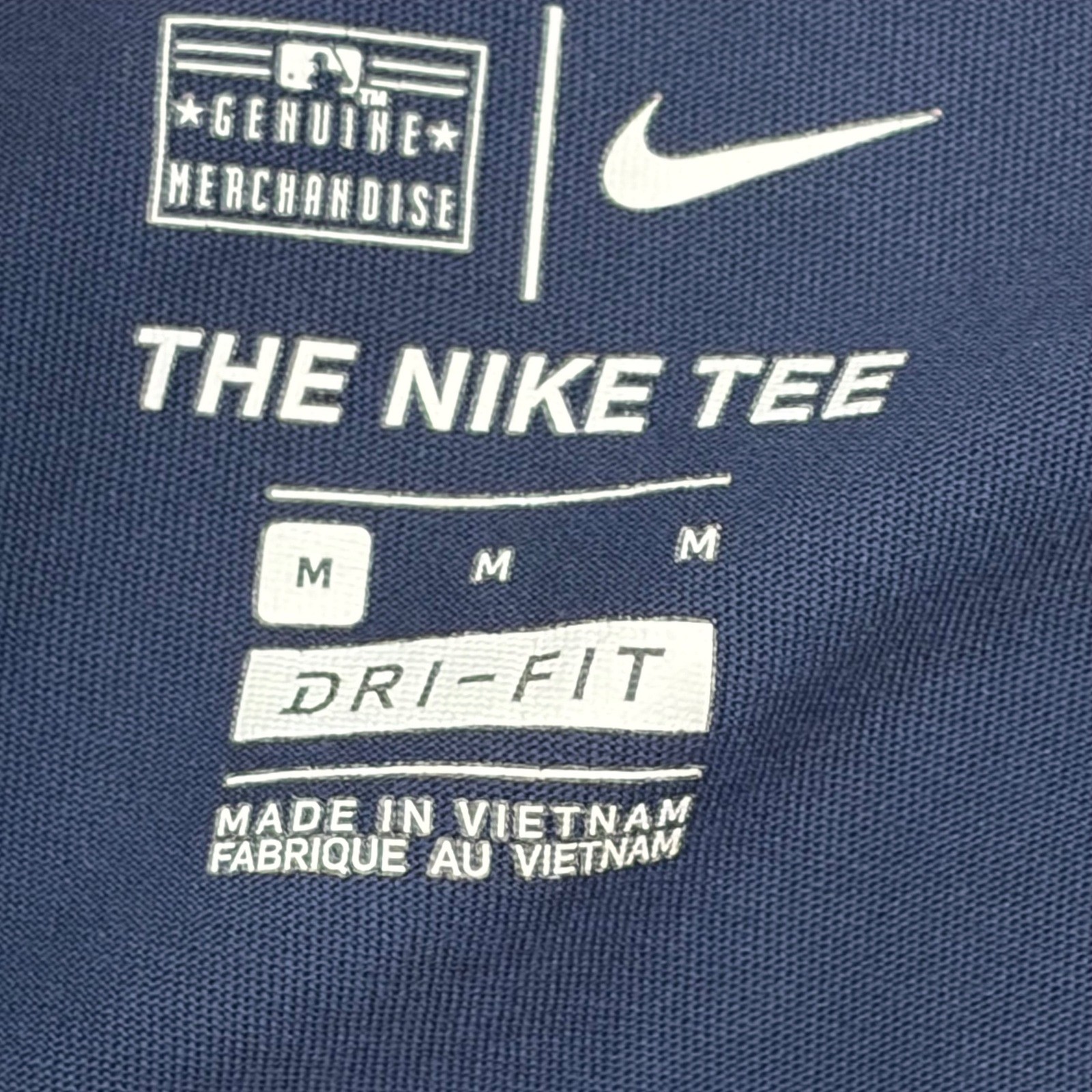 Nike Detroit Tigers Mens Medium Long Sleeve Dri-FIT Shirt Navy Blue MLB Baseball