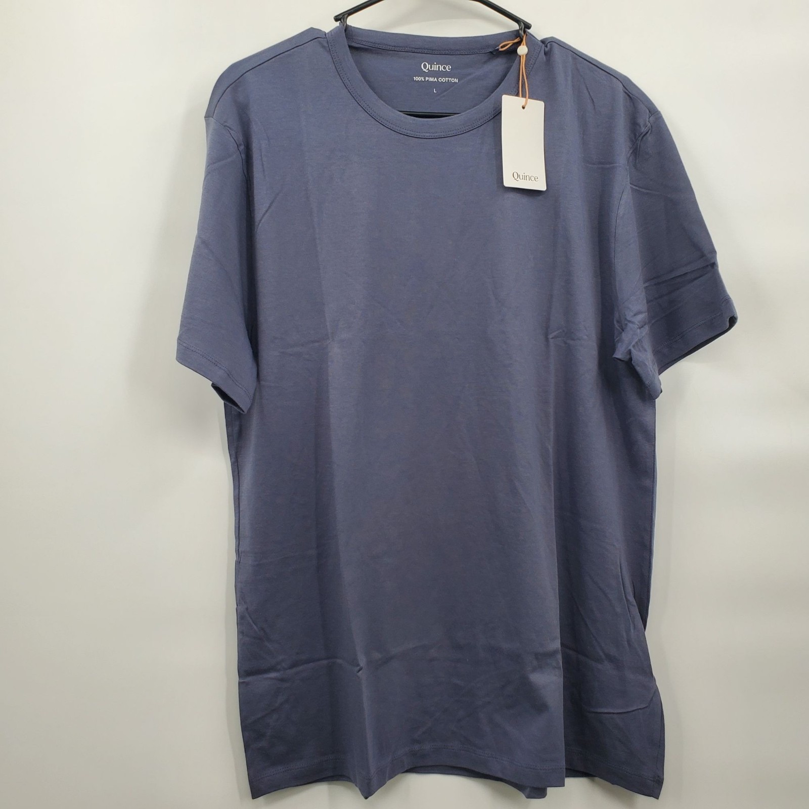 Quince 100% Pima Cotton Luxe Touch Tee Shirt Top Men Size Large NWT Faded Indigo