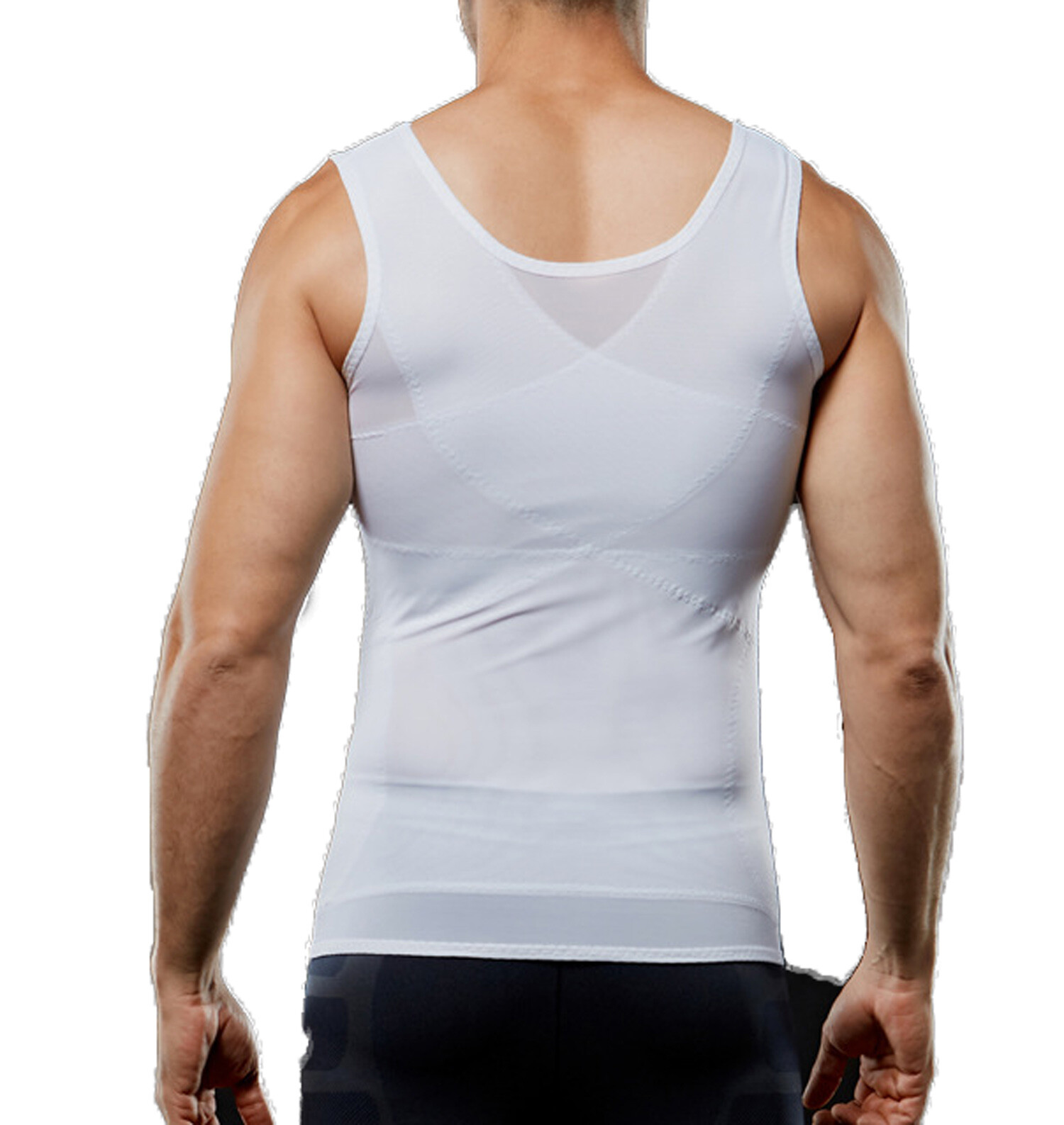 Men’s Slimming Body Shaper Vest Chest Compression Shirts Tank Gynecomastia Moobs
