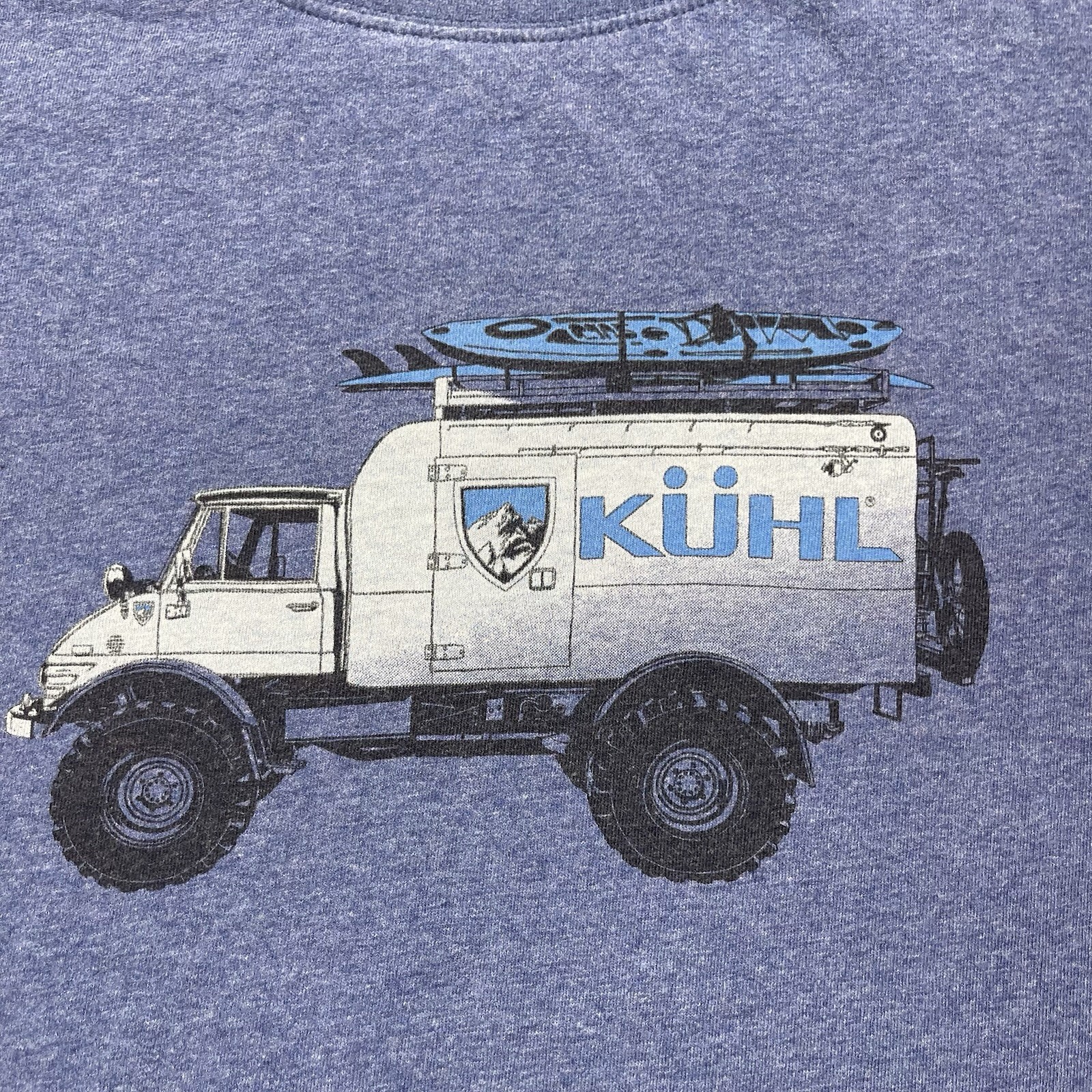 Kuhl Wildfibre T Shirt Adult XL Organic Cotton MOG Unimog Kayak Surfboard Mens