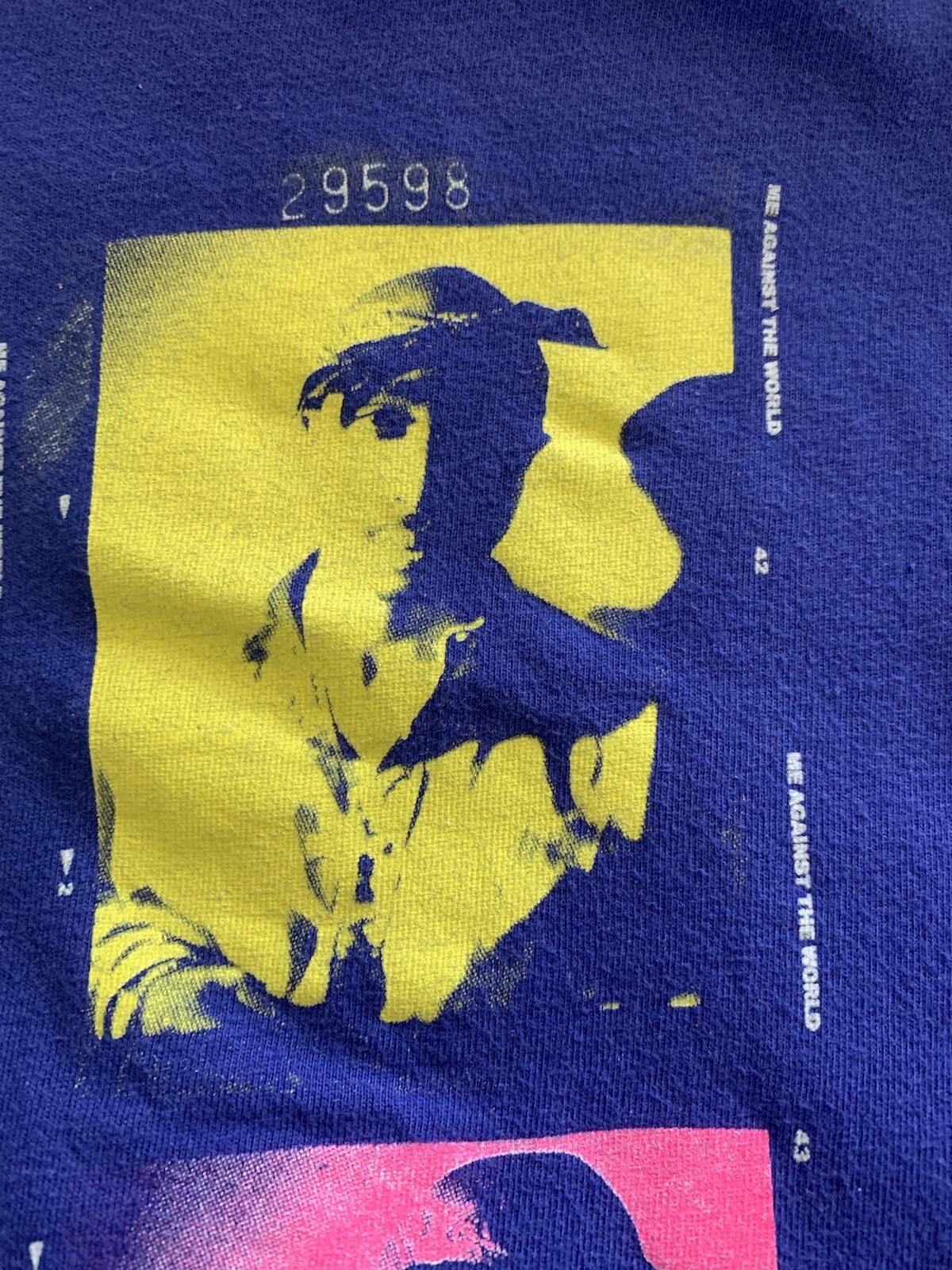 Tupac 29598 Men’s Purple “Me Against The World” Graphic Tee On 2Pac Label Sz L