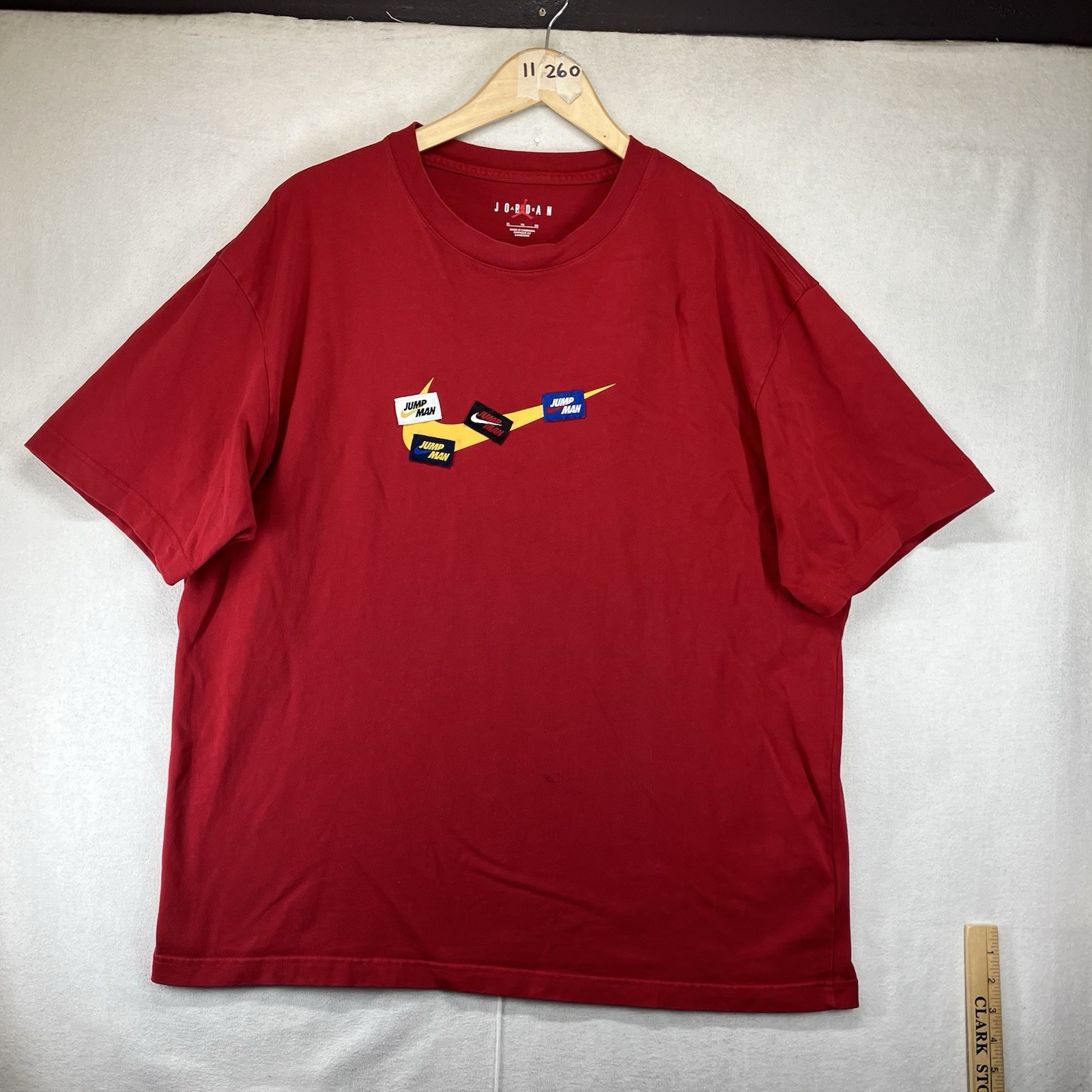 Air Jordan 85 Patch Logo Men’s T Shirt Sz XL Red DA9898-677 Heavy Knit Cotton