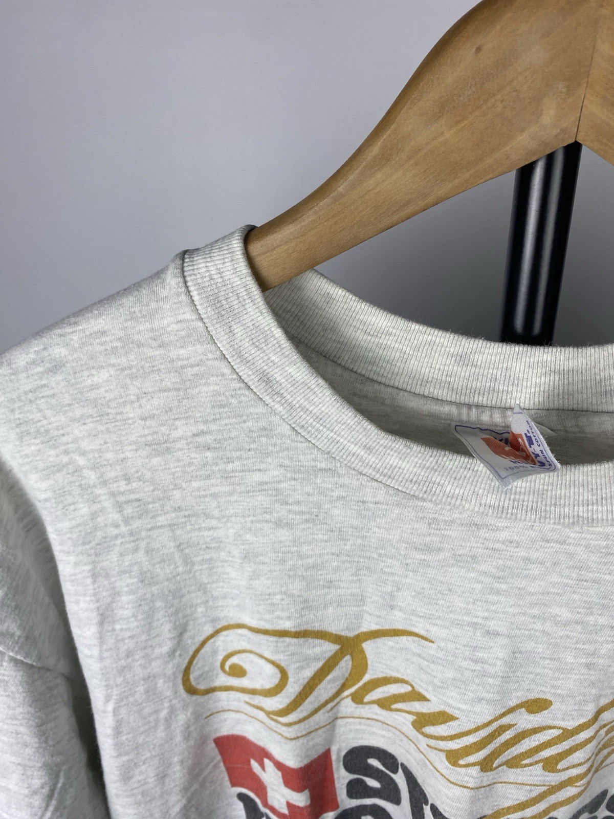 2001 Davidoff Swiss Indoors Hanes Gray T Shirt Mens Xl Sz Unique