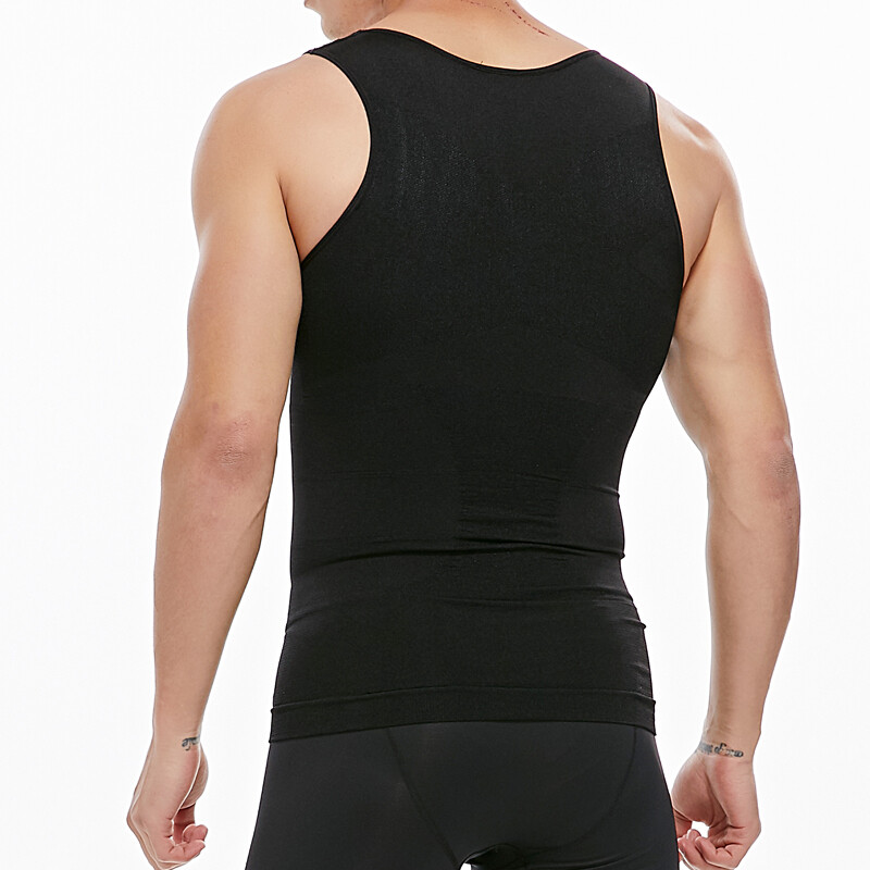 Men Slimming Body Shaper Shirt Chest Belly Tummy Control Vest Compression Tanks