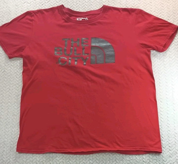 2 – Durham Large T Shirts Red BCA & Blue Gildan With Small Pin Hole