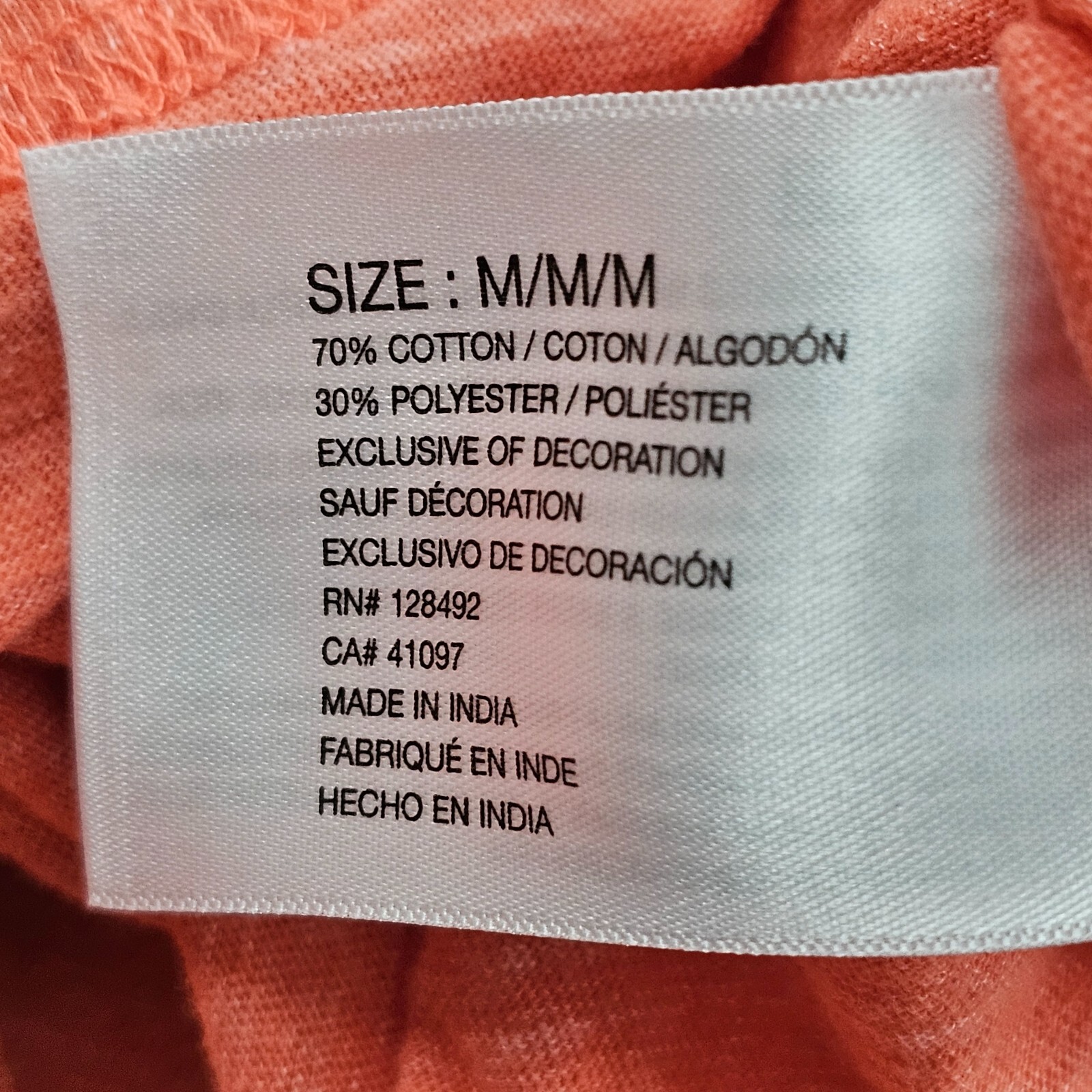 Greg Norman Golf Orange Short Sleeve Cotton Blend T-Shirt Men’s M