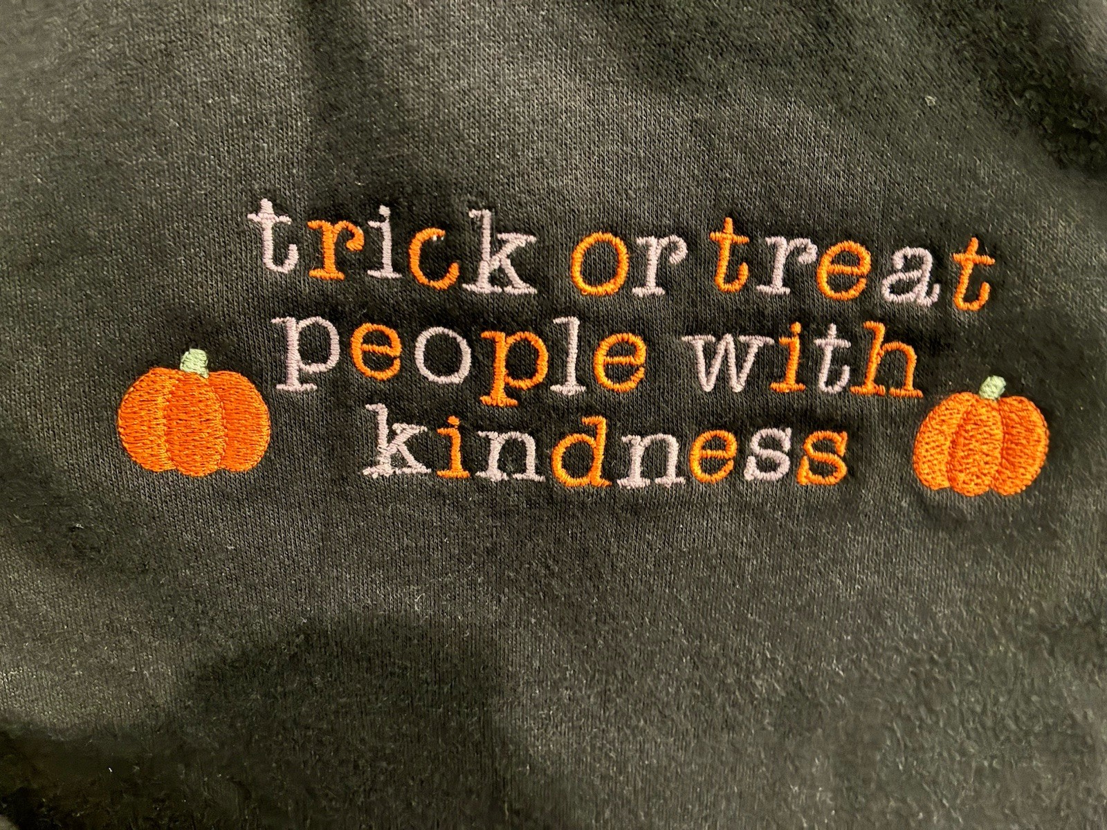 Large Trick Or Treat Halloween Sweatshirt, Spooky Fall Grandmacore Cotton/poly