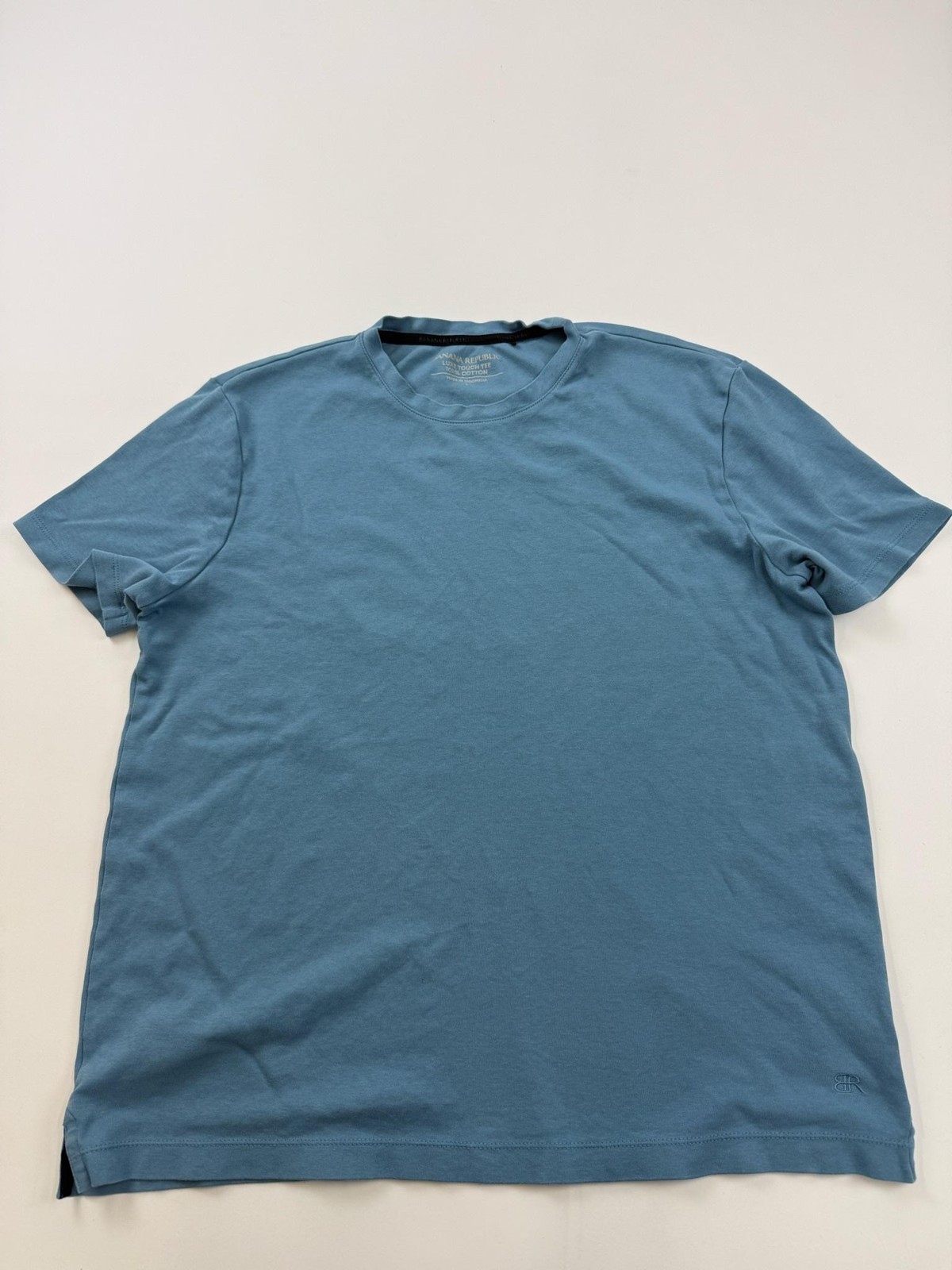 Banana Republic Shirt Mens Large Blue Luxe Touch Cotton Tee Crewneck Tagless