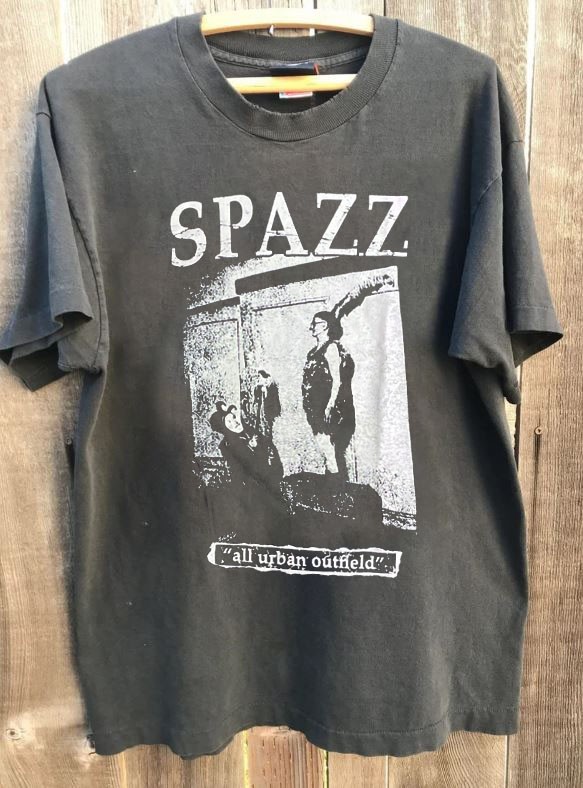 SPAZZ All Urban Outfield punk band charcoal t-shirt unisex S-5XL TE8194