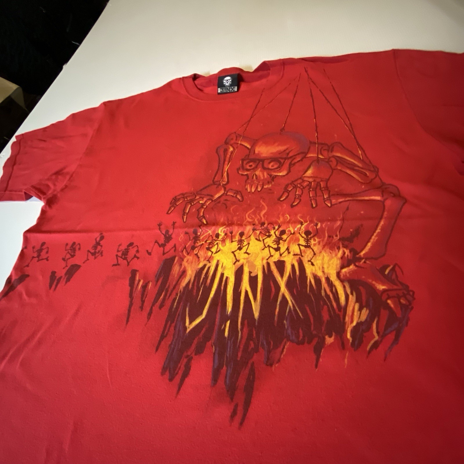Rare Vintage JINX Puppet Master Big Print Gamer Shirt Sz XXL World of Warcraft