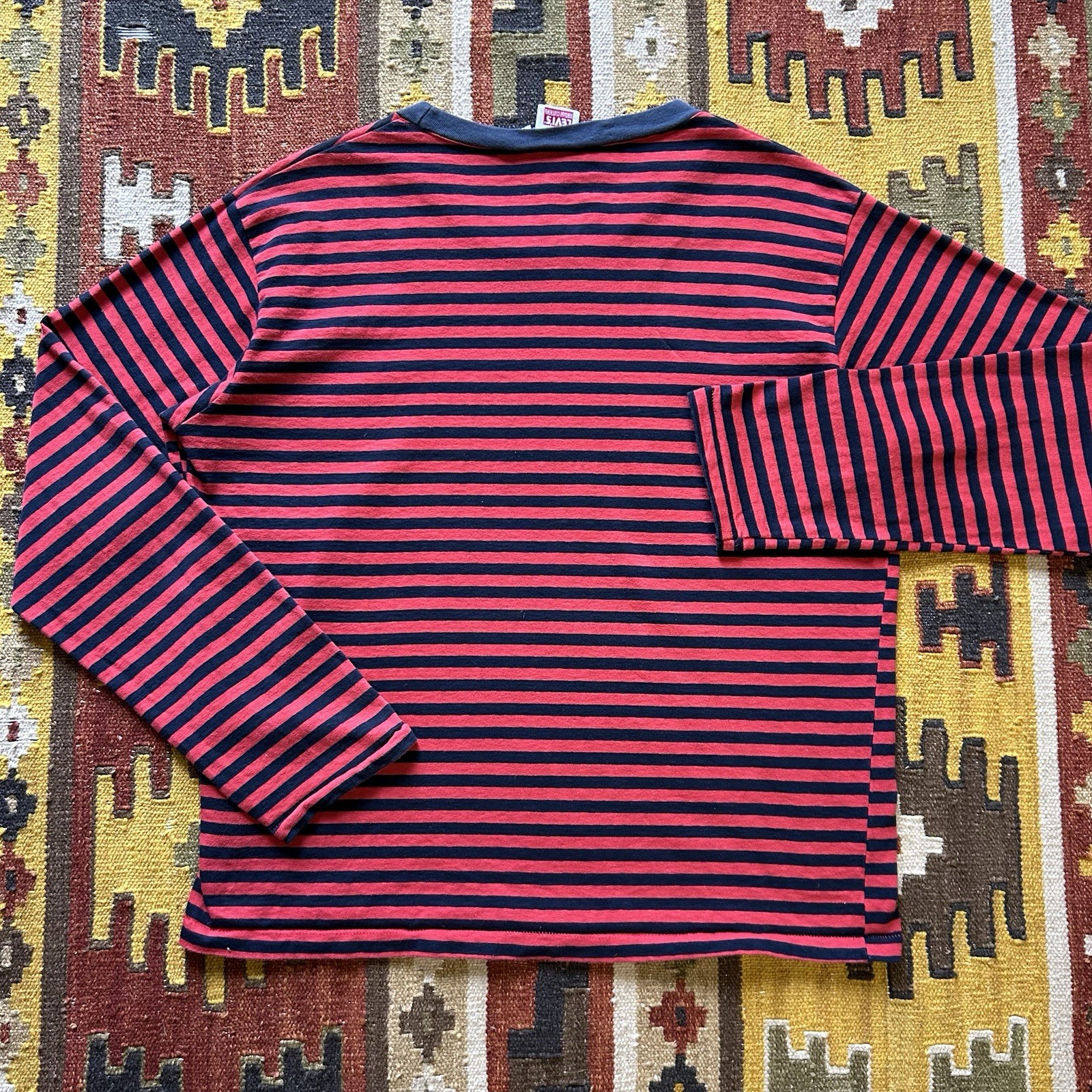 LVC Levi’s Vintage Clothing 1966 1% Free Long Sleeve Striped Tee Sz L