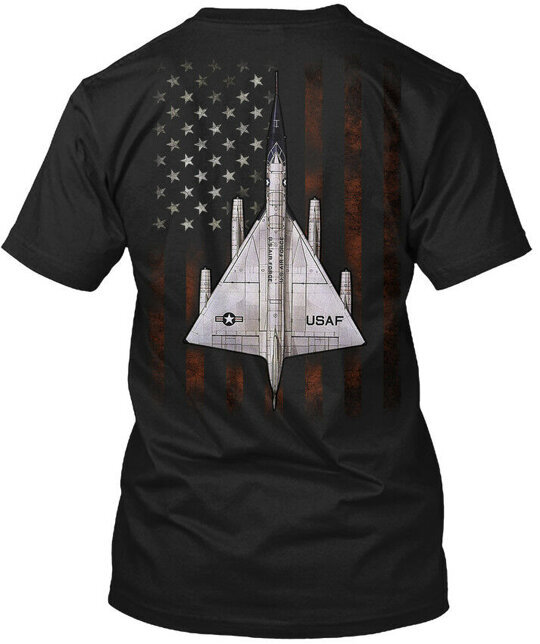 B-58 Hustler With Flag – Usaf Tee T-Shirt Made in the USA Size S to 5XL