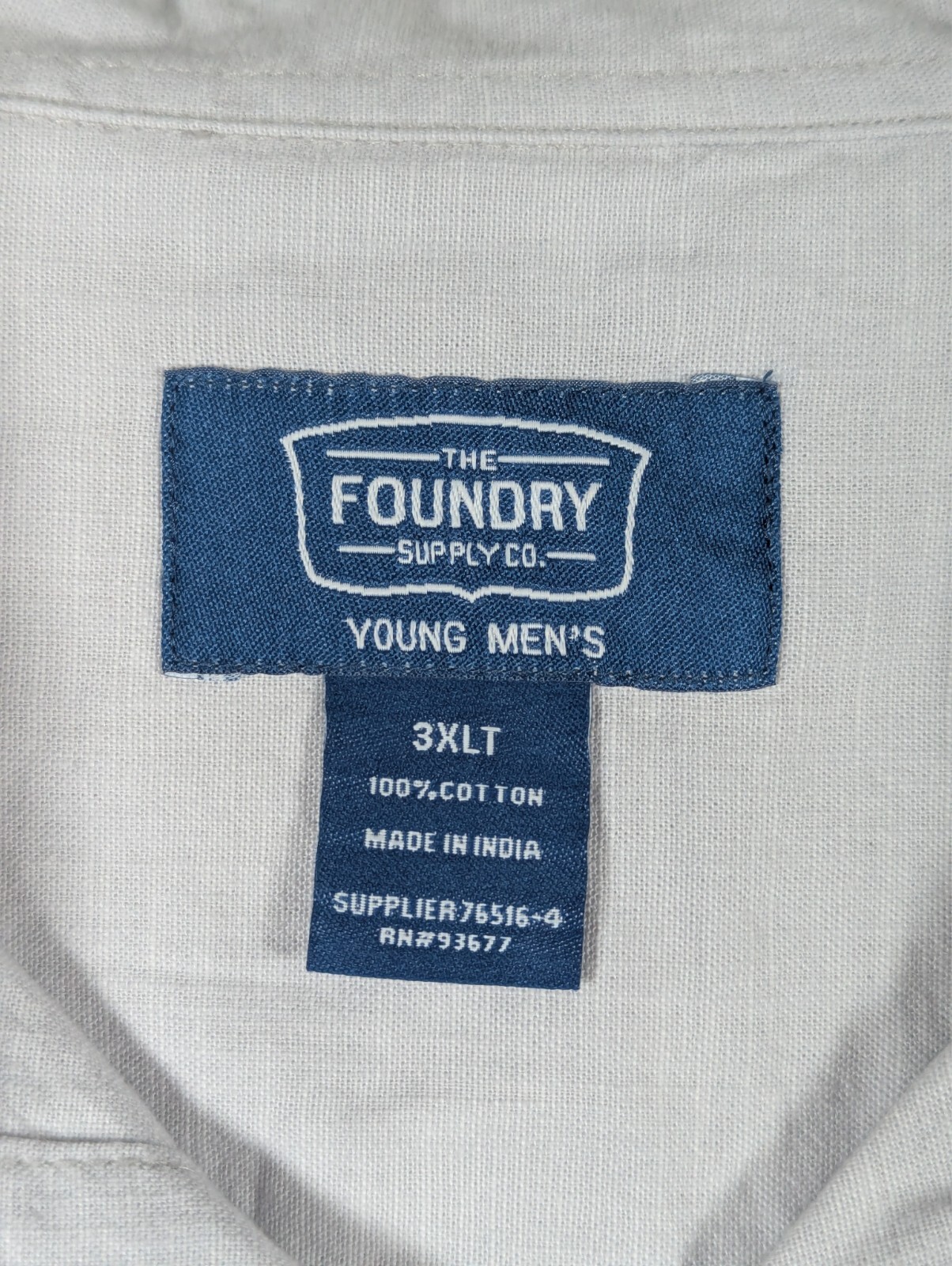 The Foundry Supply Co – Men’s Shirt – Gray Chambray – Size: 3xl