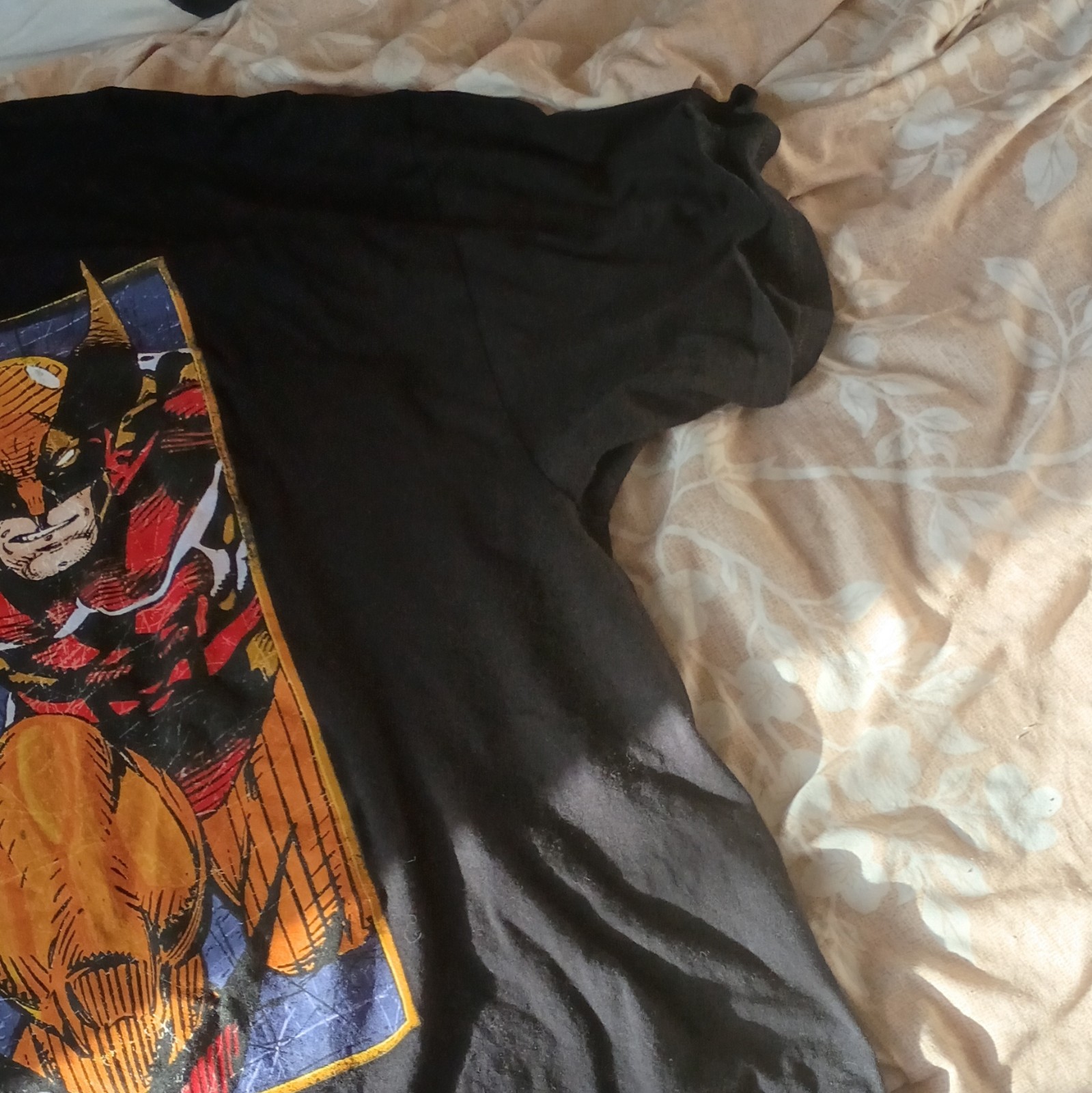 Marvel Wolverine Graphic Print Black Cotton Crew Neck T-Shirt Men’s 3XL