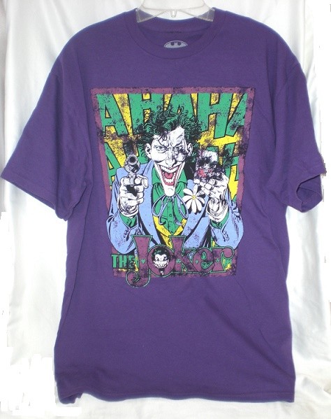 JOKER BATMAN DC COMICS VILLAIN T SHIRT EXTRA LARGE NEW PURPLE