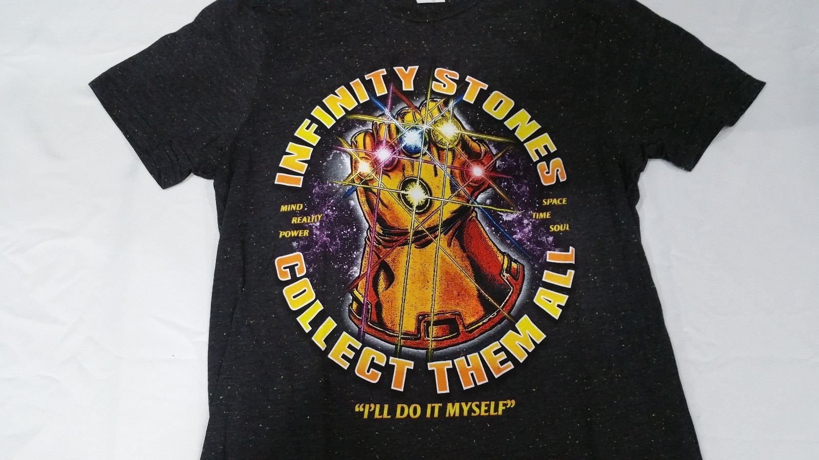 Official Marvel Thanos The Infinity Gauntlet Grey Mens T-shirt XS S M L XL